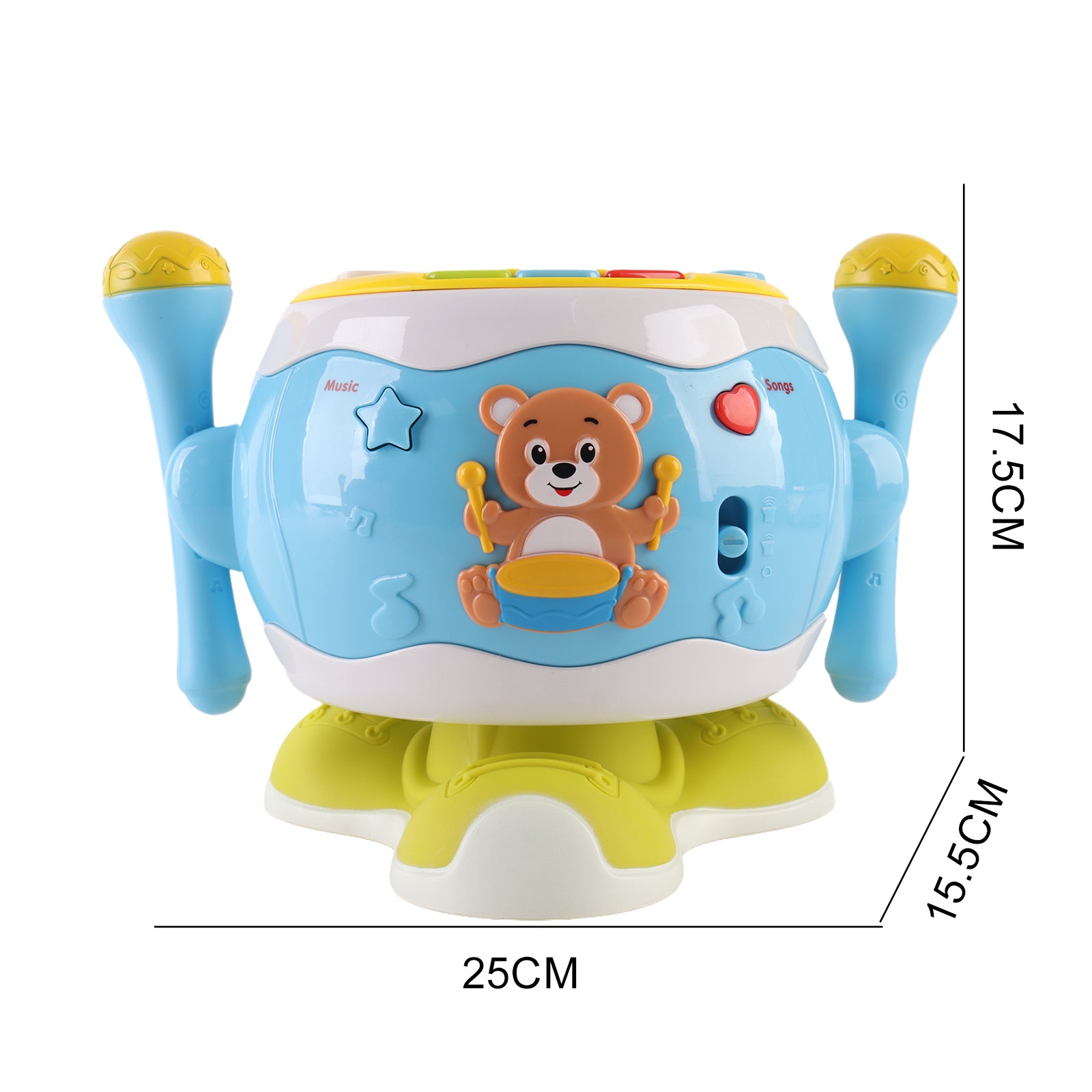 Baby's Music Drum Rotating Educational Instrument Microphone Sing