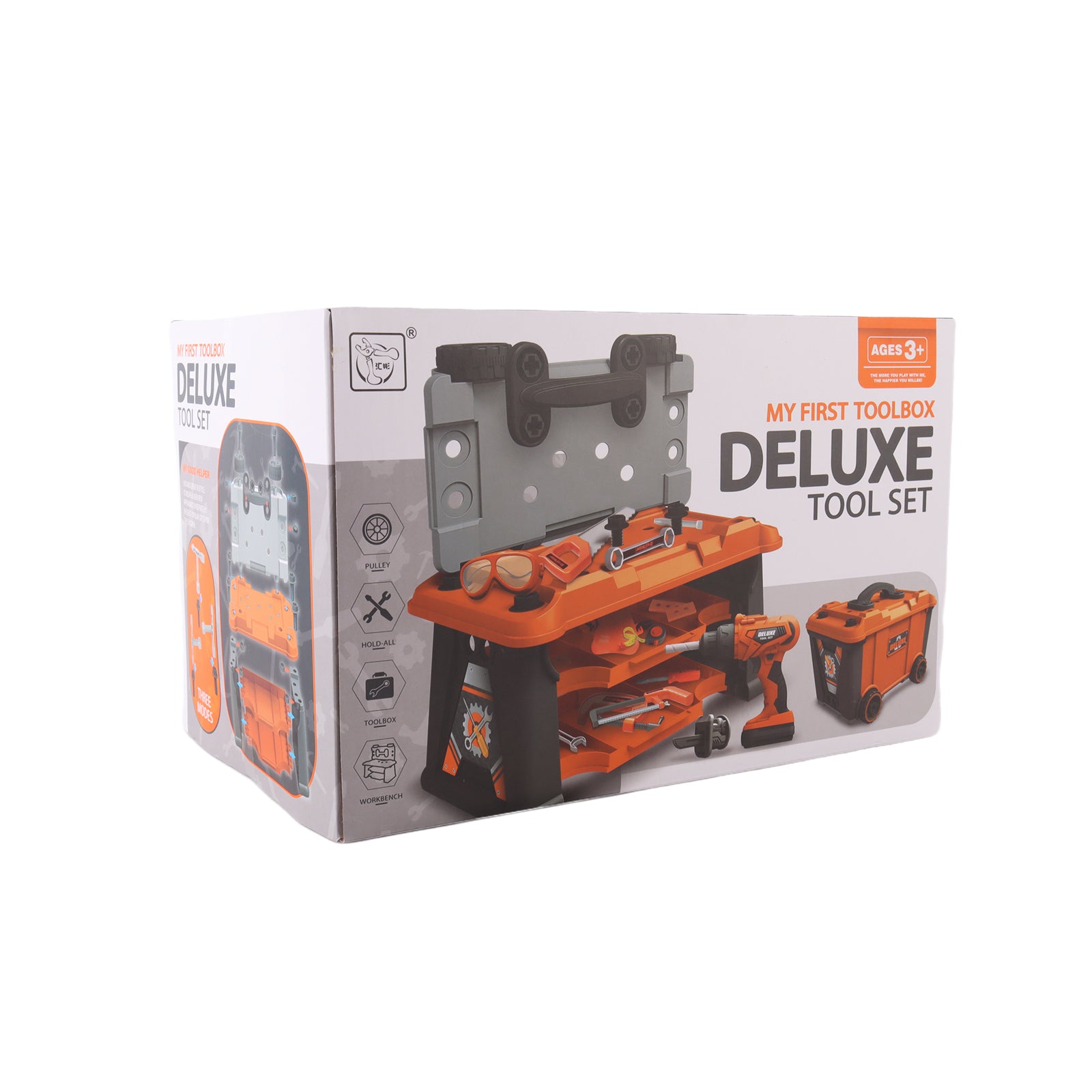 Kids Work Bench Tool Box DIY Creative Set Tool Bench Construction 65 Pcs Set