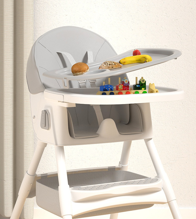 High Chair Baby Toddler Removable Dining Tray 5-piont Harness Foldable