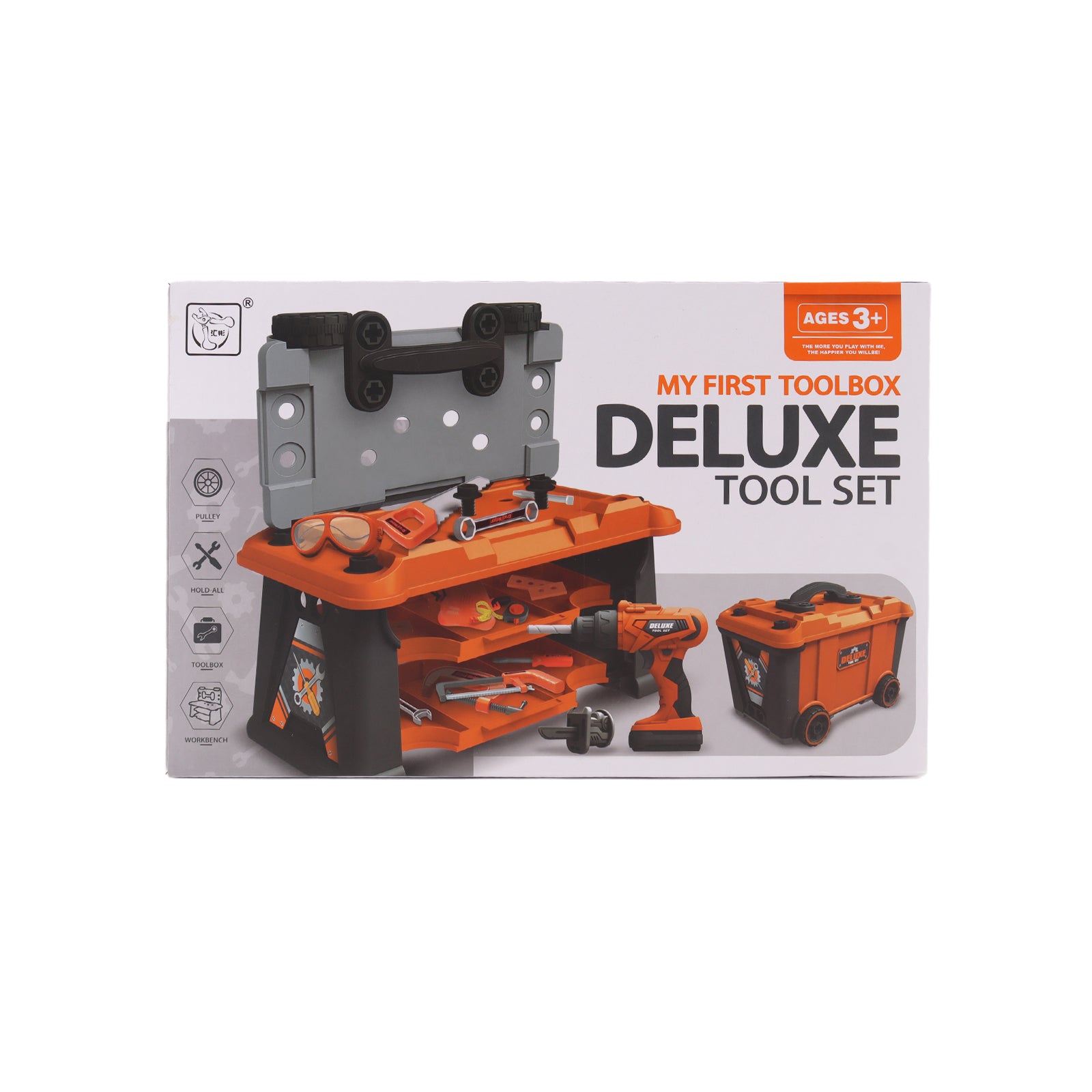 Kids Work Bench Tool Box DIY Creative Set Tool Bench Construction 65 Pcs Set