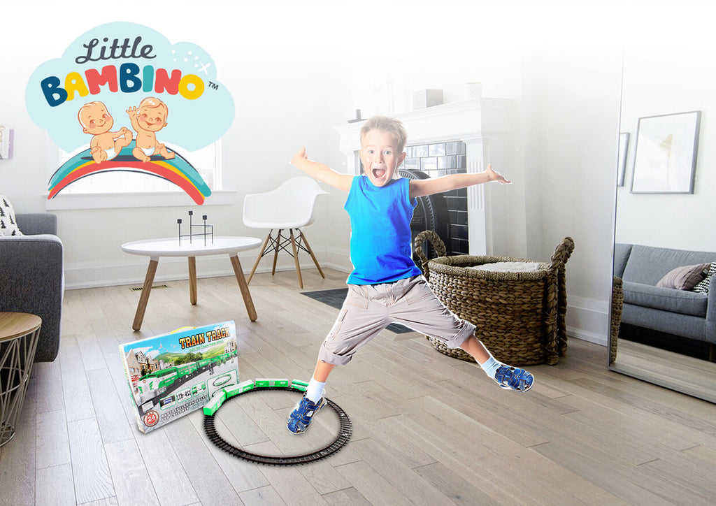 Electric Train Classic Set for Children 24pcs Sound Effects and Lights