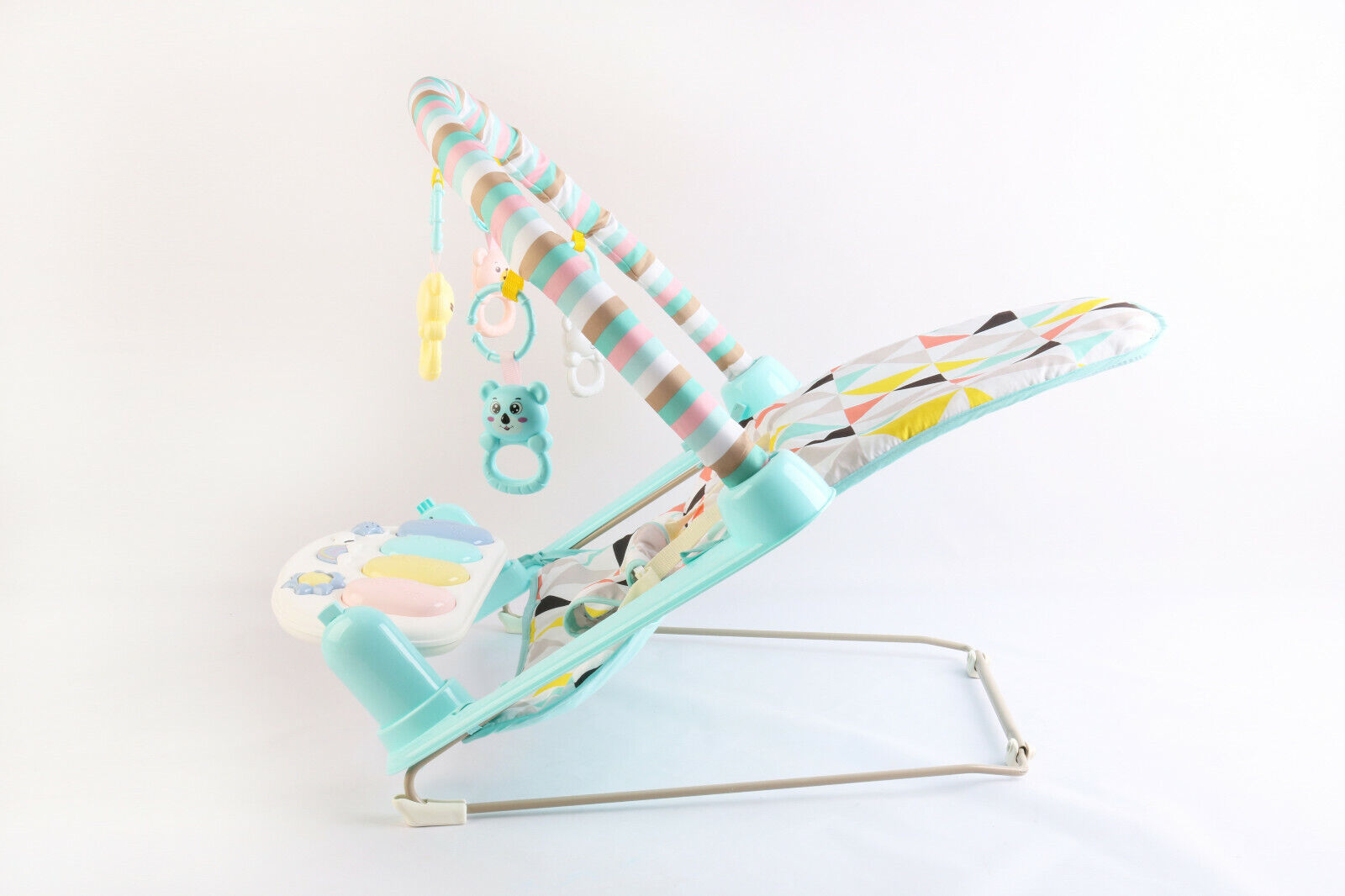 3 in 1 Baby Toddler Rocker Bouncer Chair Soothing Music Pink Playmat for Babies