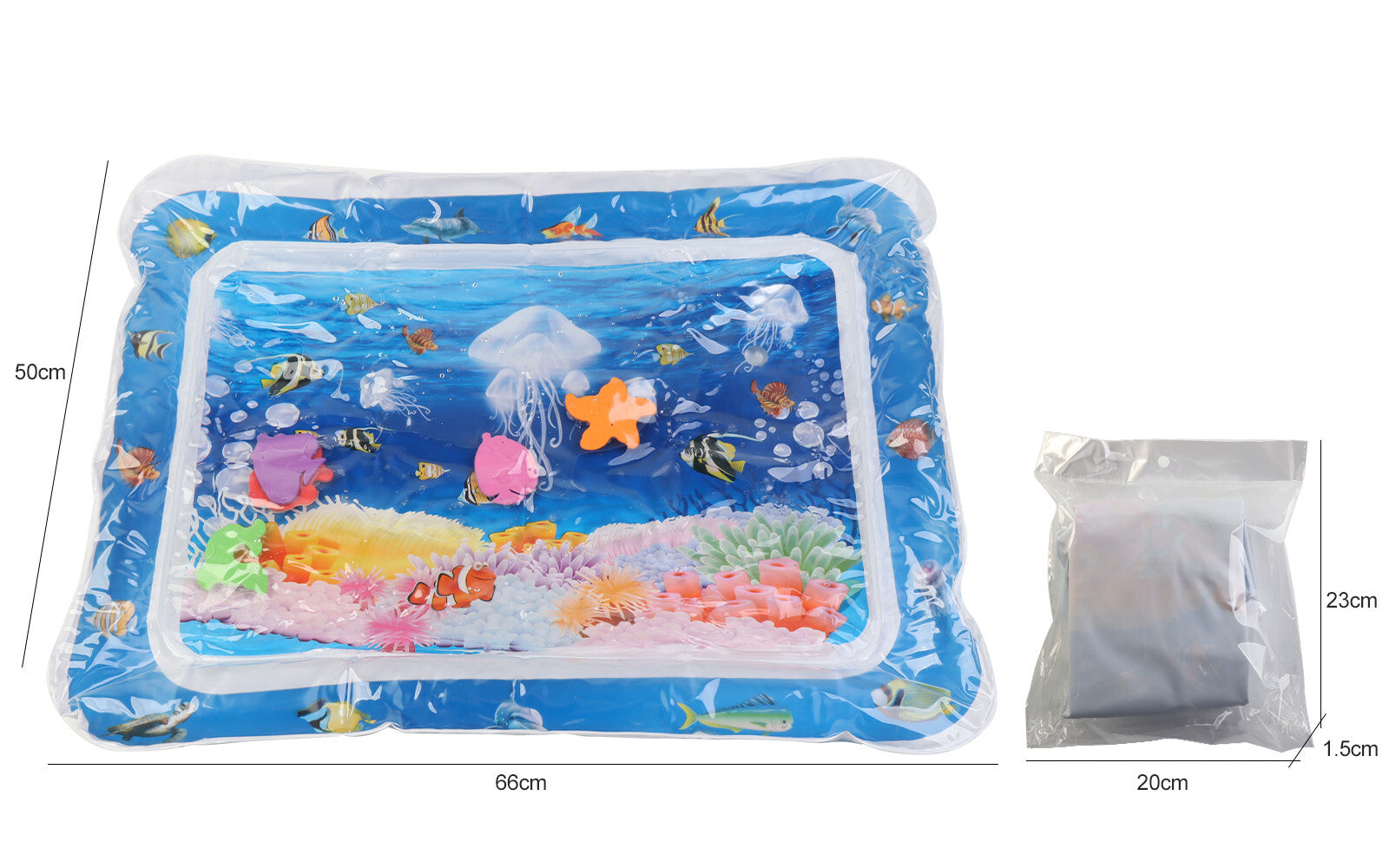 Inflatable Tummy Time Water Mat Baby – Infant and Toddler Baby Play Mat Sensory