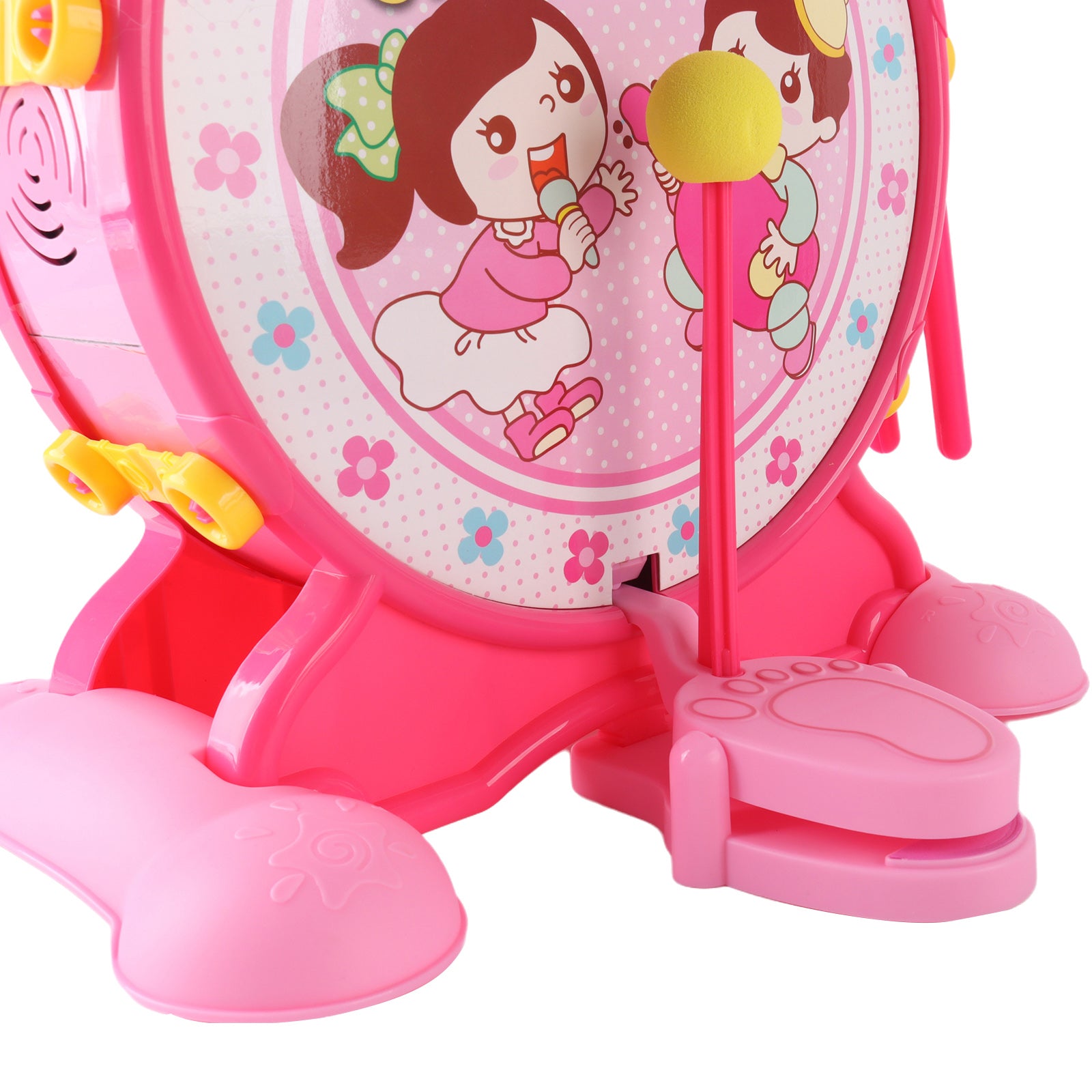 Kids Electric Drum Kit Set with Mic & Seat Children Musical Pretend Toy