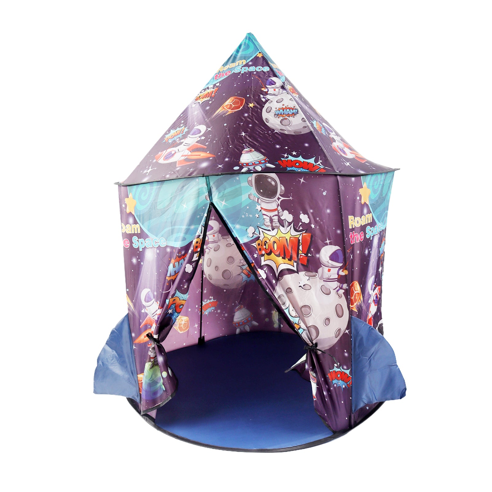 Rocket Ship Kids Pop Up Play Tent Yurt Indoor/Outdoor Space Astronaut Spaceship