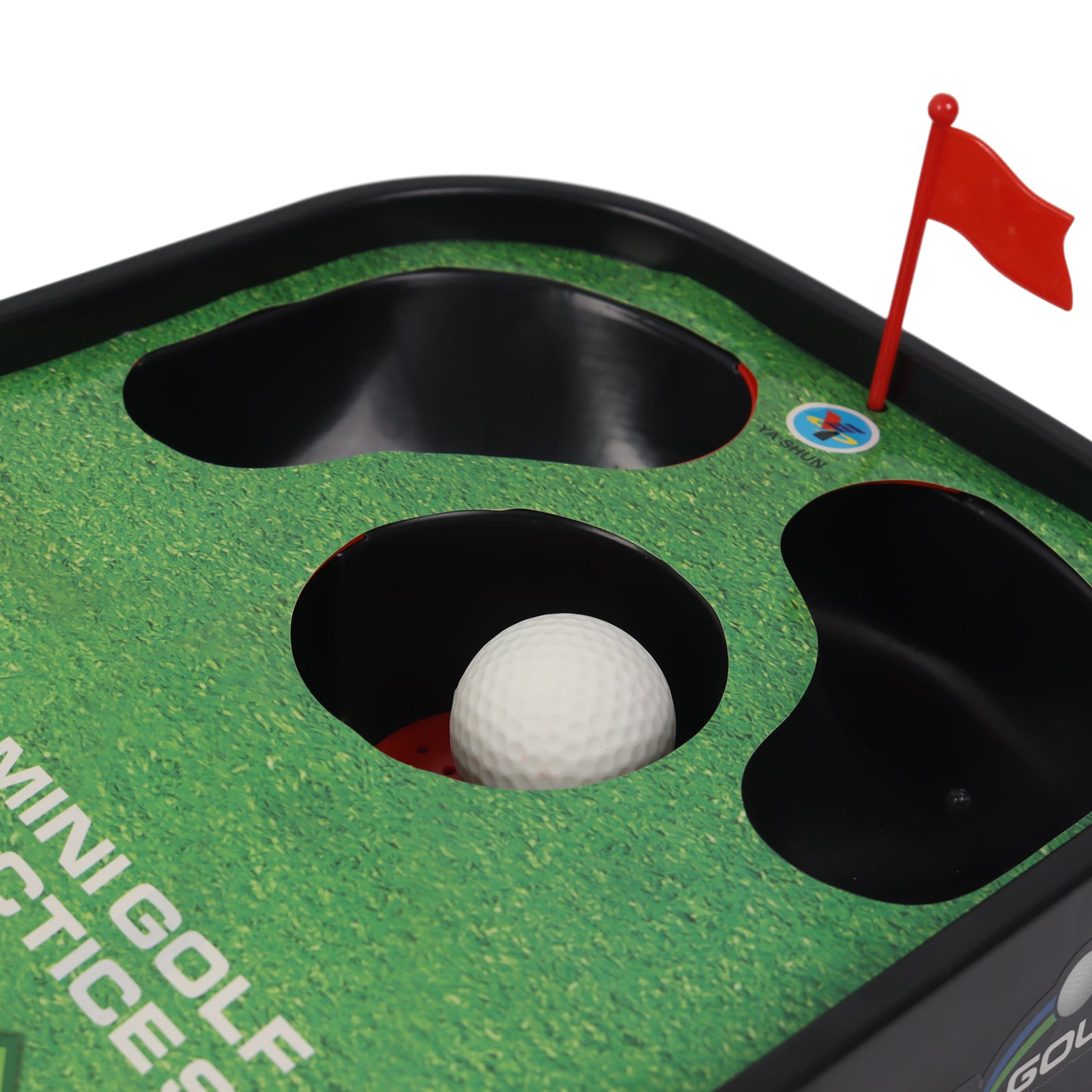 Kids Mini Golf Practice Putting Green Toy Set Lights Sound Game Mat Indoor Sport