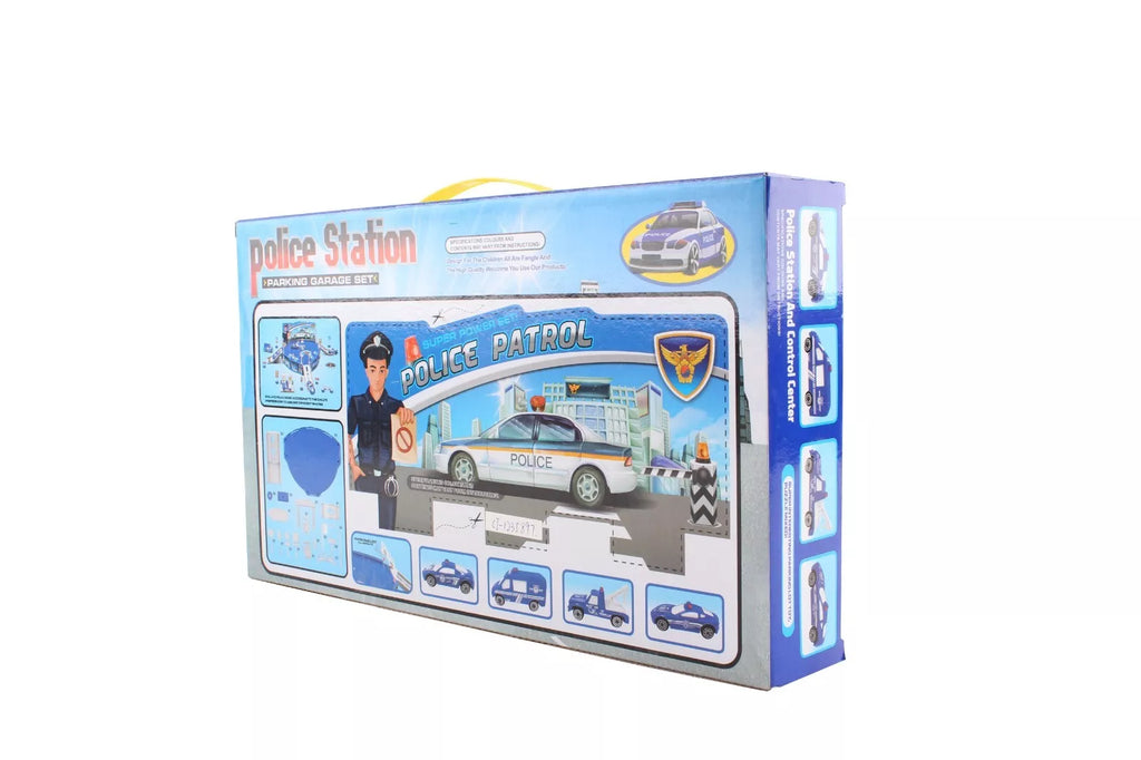 Police Station Playset Kids Police Set 4 Cars Ramp Police Patrol Police Cars 38 PCS