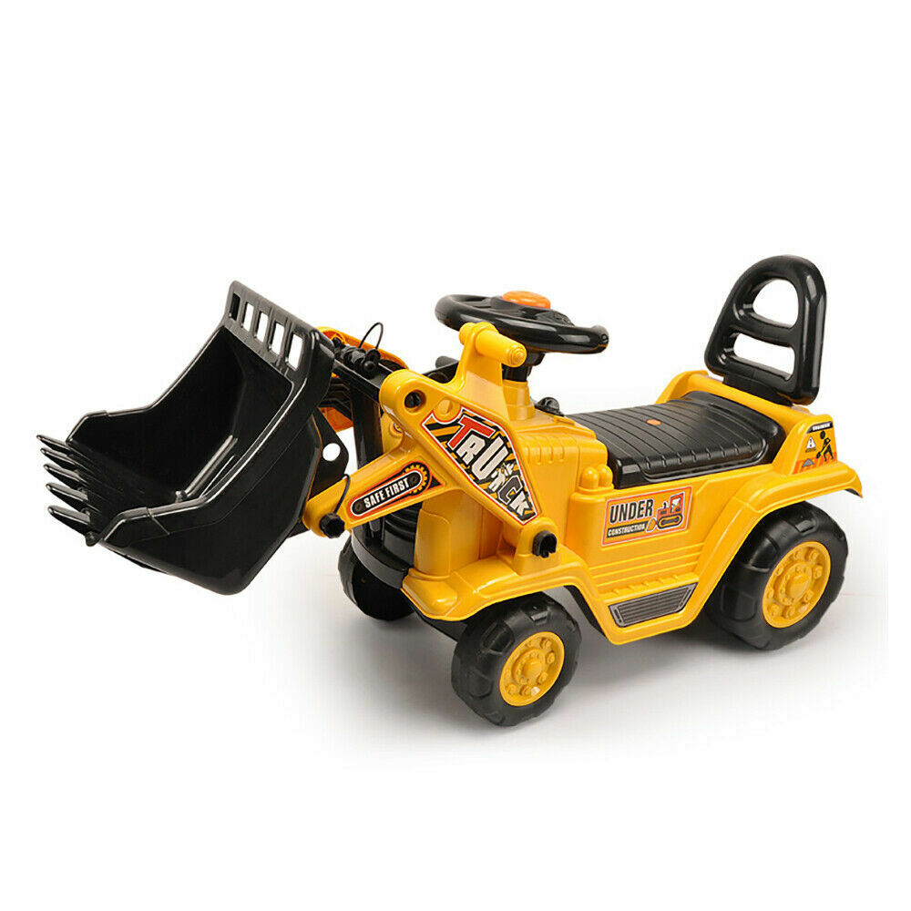 First Ride On Children's Sit' N Ride Push Along Construction Bulldozer Digger