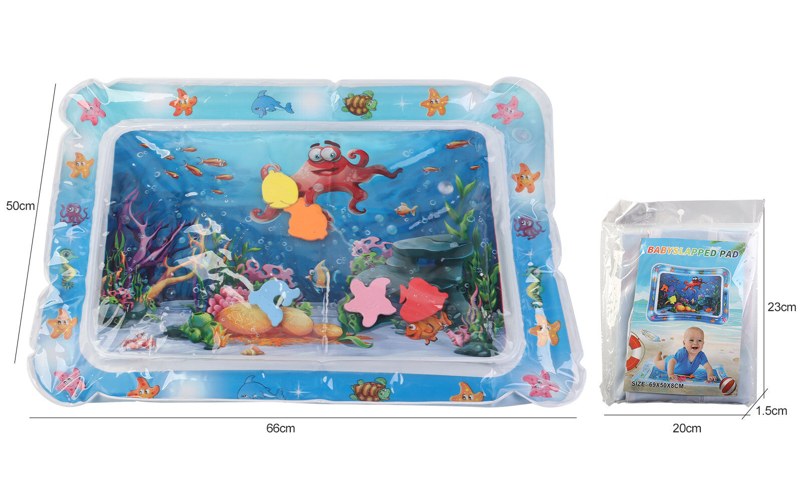 Inflatable Tummy Time Water Mat Baby – Infant and Toddler Baby Play Mat Sensory