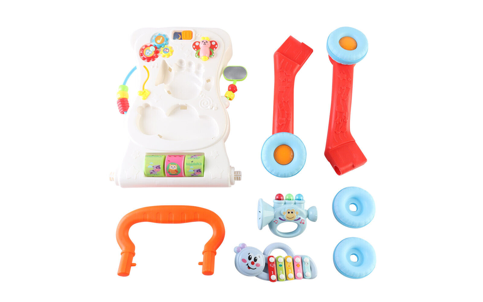 2in1 Baby Walker First Steps Activity Bouncer Musical Toys Car Along Toddlers (Xylophone)