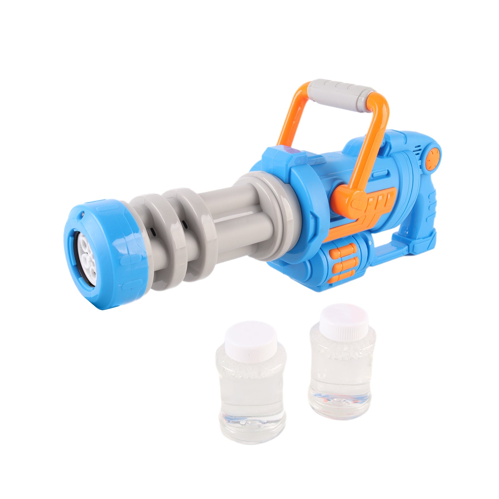 Bubble Gun Mini Gatling Toy Bubble Blower Machine with Light Music Kids Outdoor