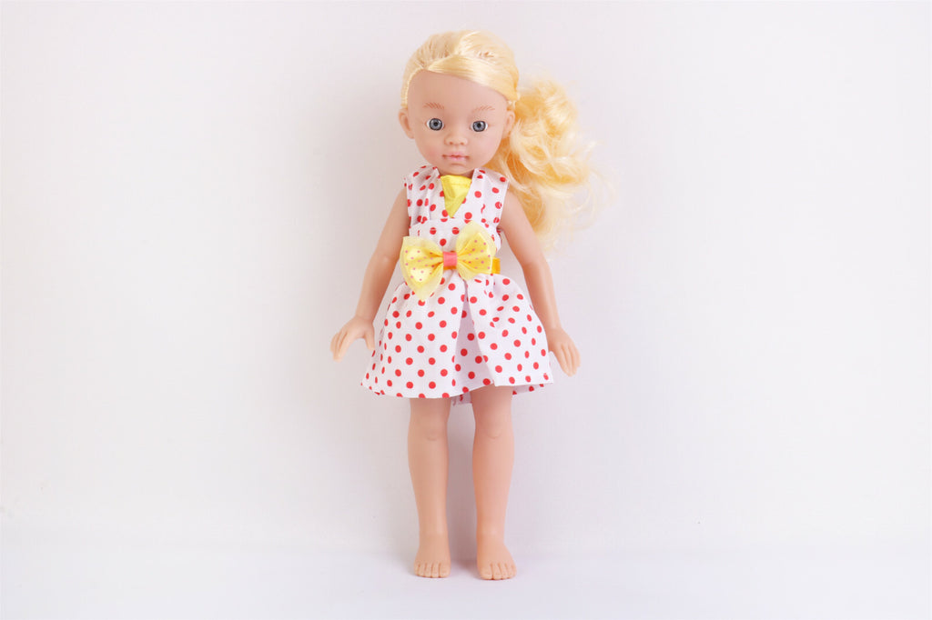 13" Doll Movable Legs and Arms Blond Hair Doll Baby Doll Pretend Play Doll