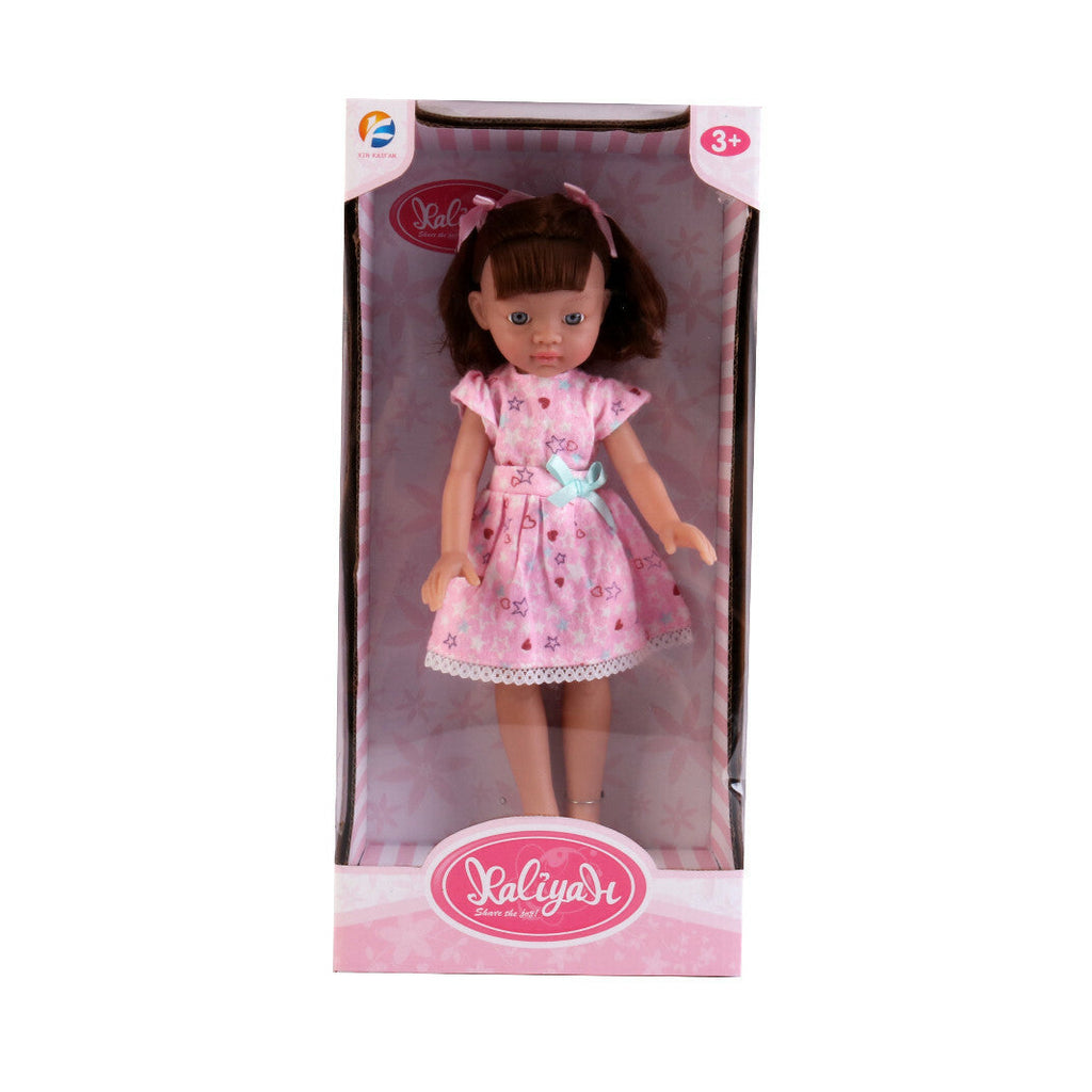 13" Doll Movable Legs and Arms Brown Hair Doll Baby Doll Pretend Play