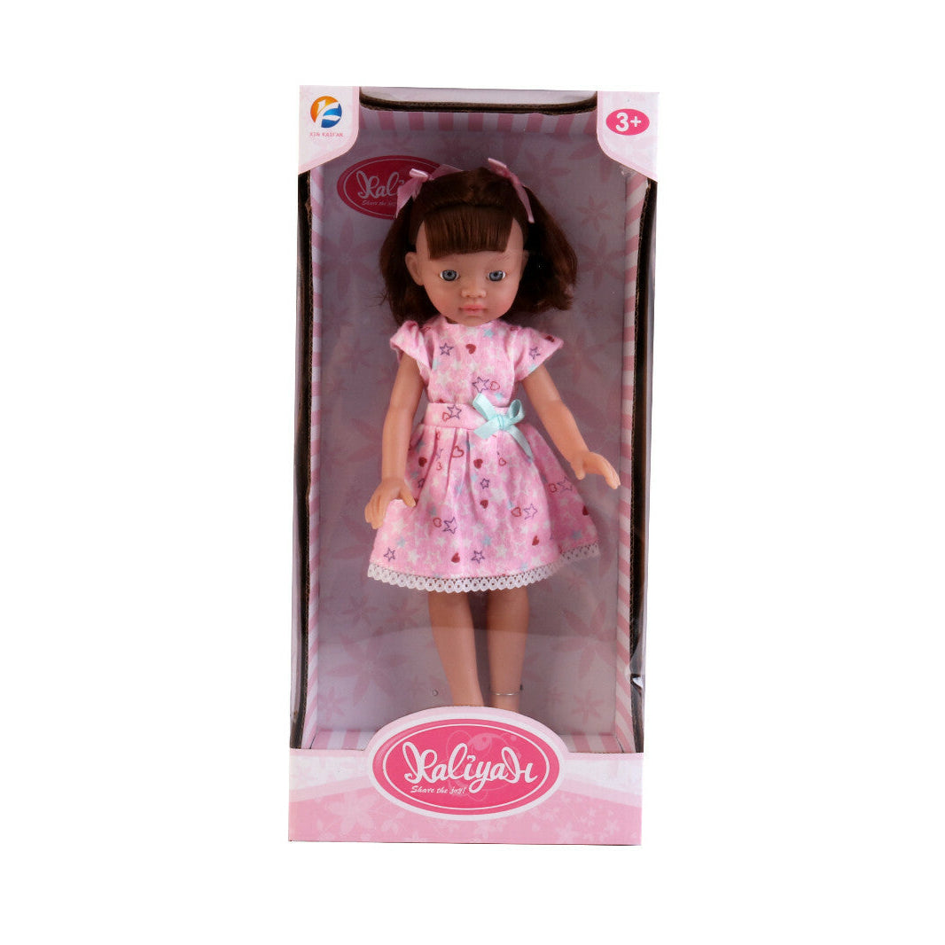 13" Doll Movable Legs and Arms Brown Hair Doll Baby Doll Pretend Play