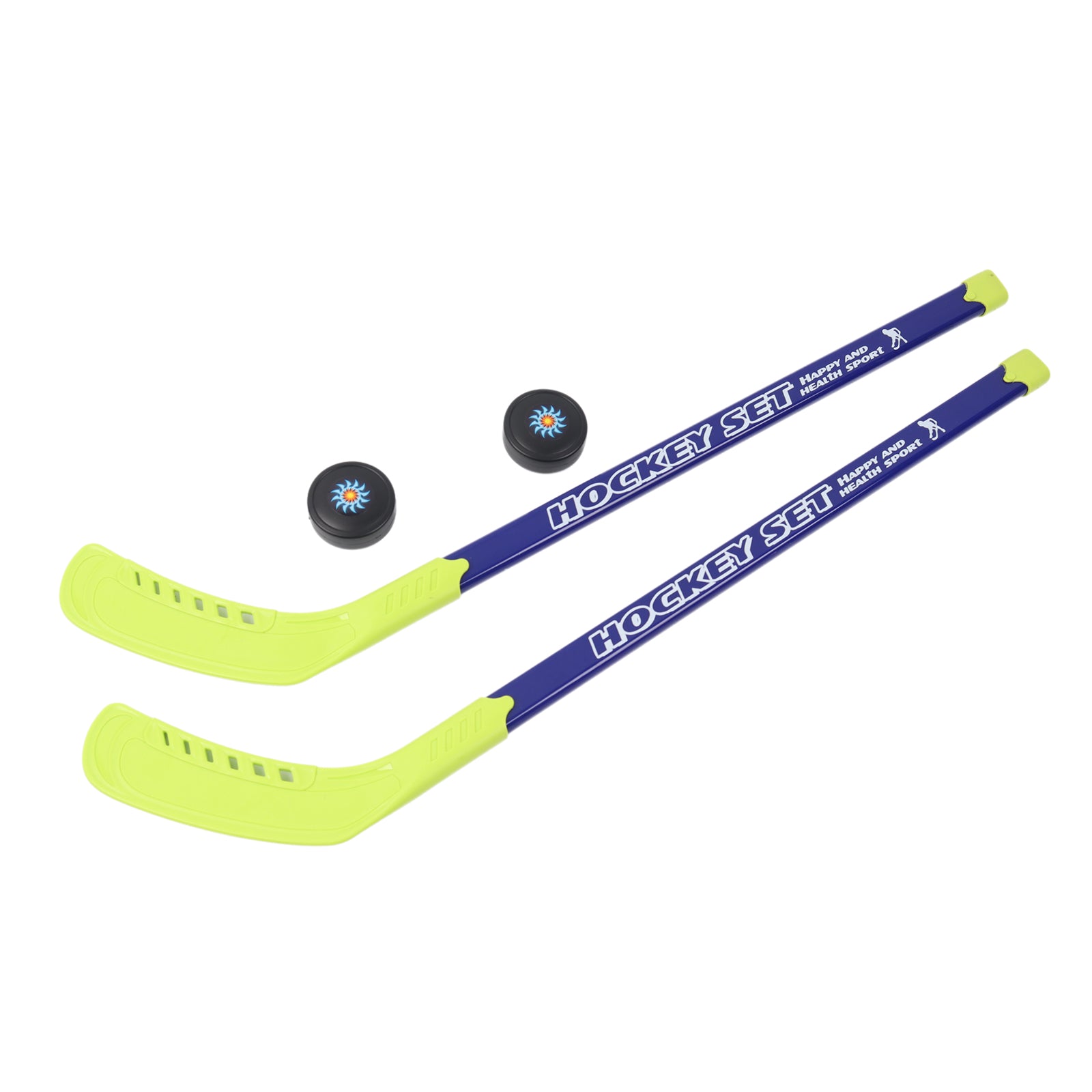2 in 1 Football & Hockey Kids Goal Net Folding Set Ball Pucks Outdoor