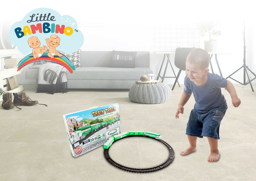 Electric Train Classic Set for Children 24pcs Sound Effects and Lights