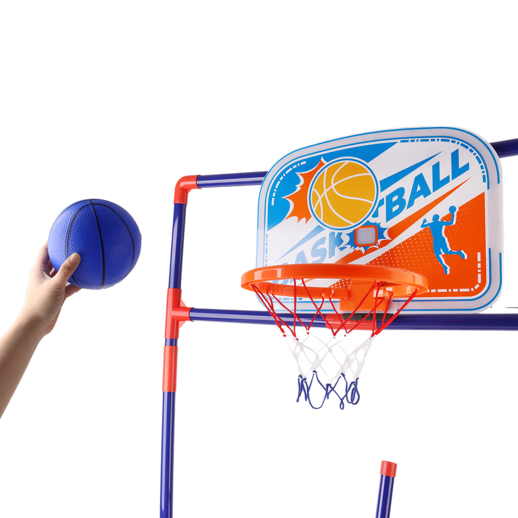 4-in-1 Kids Throwing Game Set – Basketball Hoop, Bean Bag Toss & Football Fun
