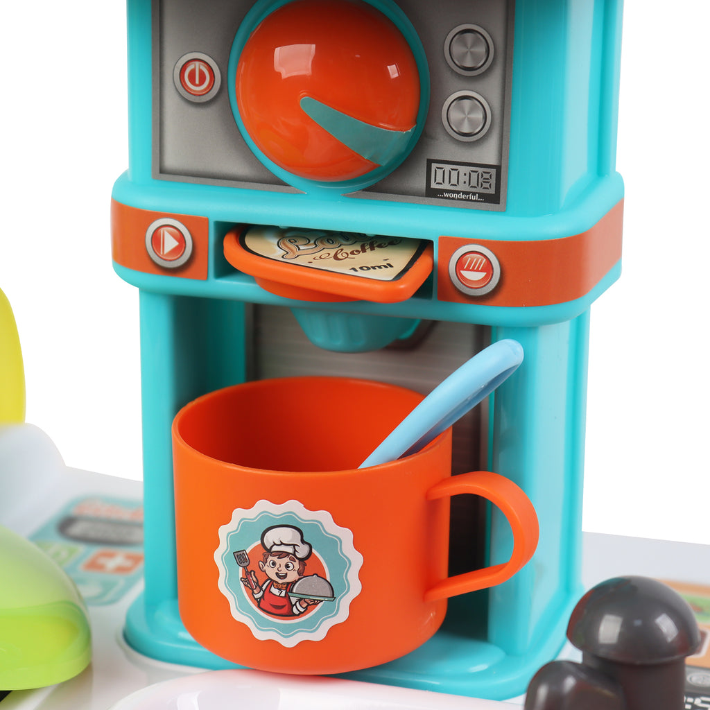 3-in-1 Kids Pretend Kitchen Cooking Toy Portable Storage Suitcase Role Play