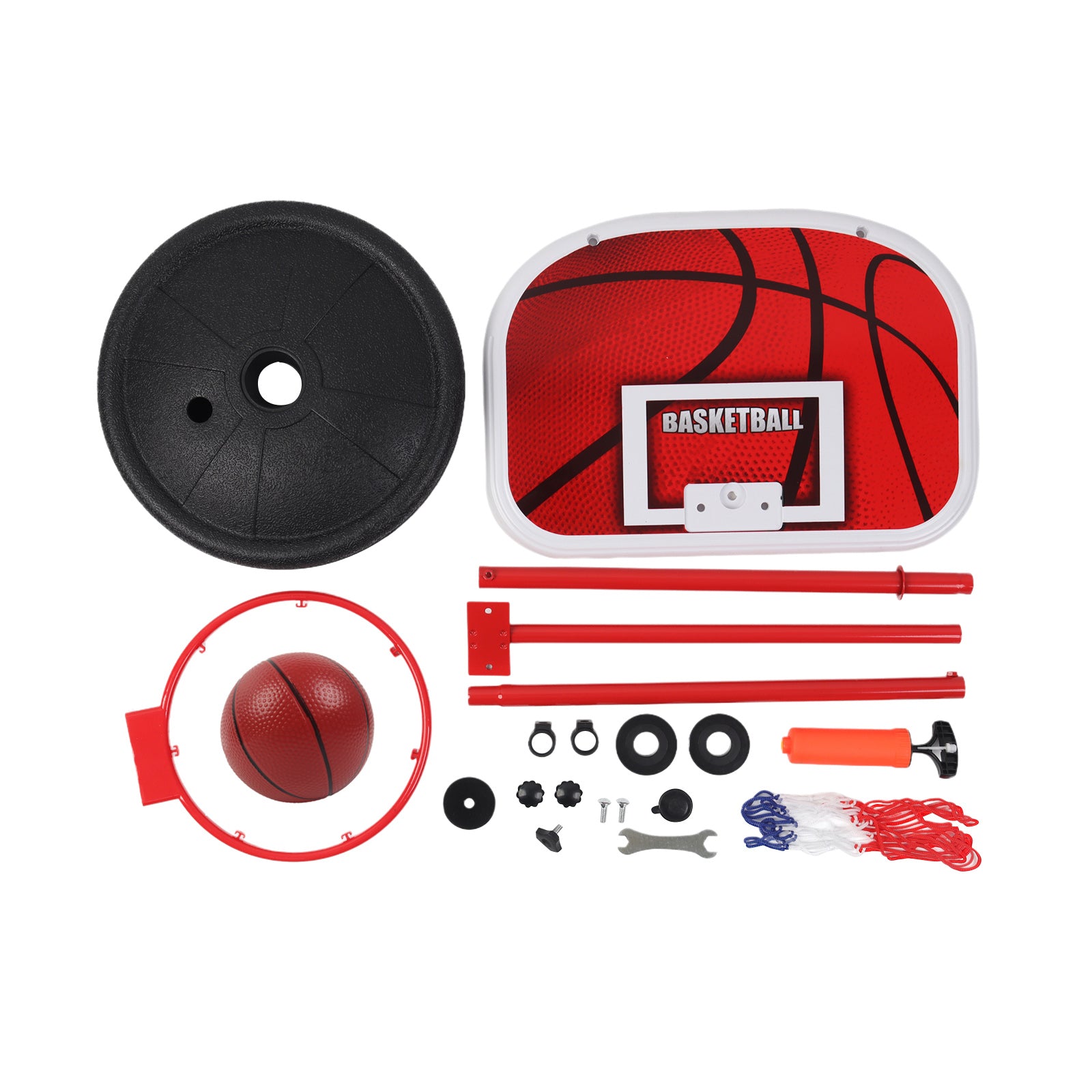 Kids Basketball Hoop Net Backboard Stand Set Adjustable Free Standing Set 160cm