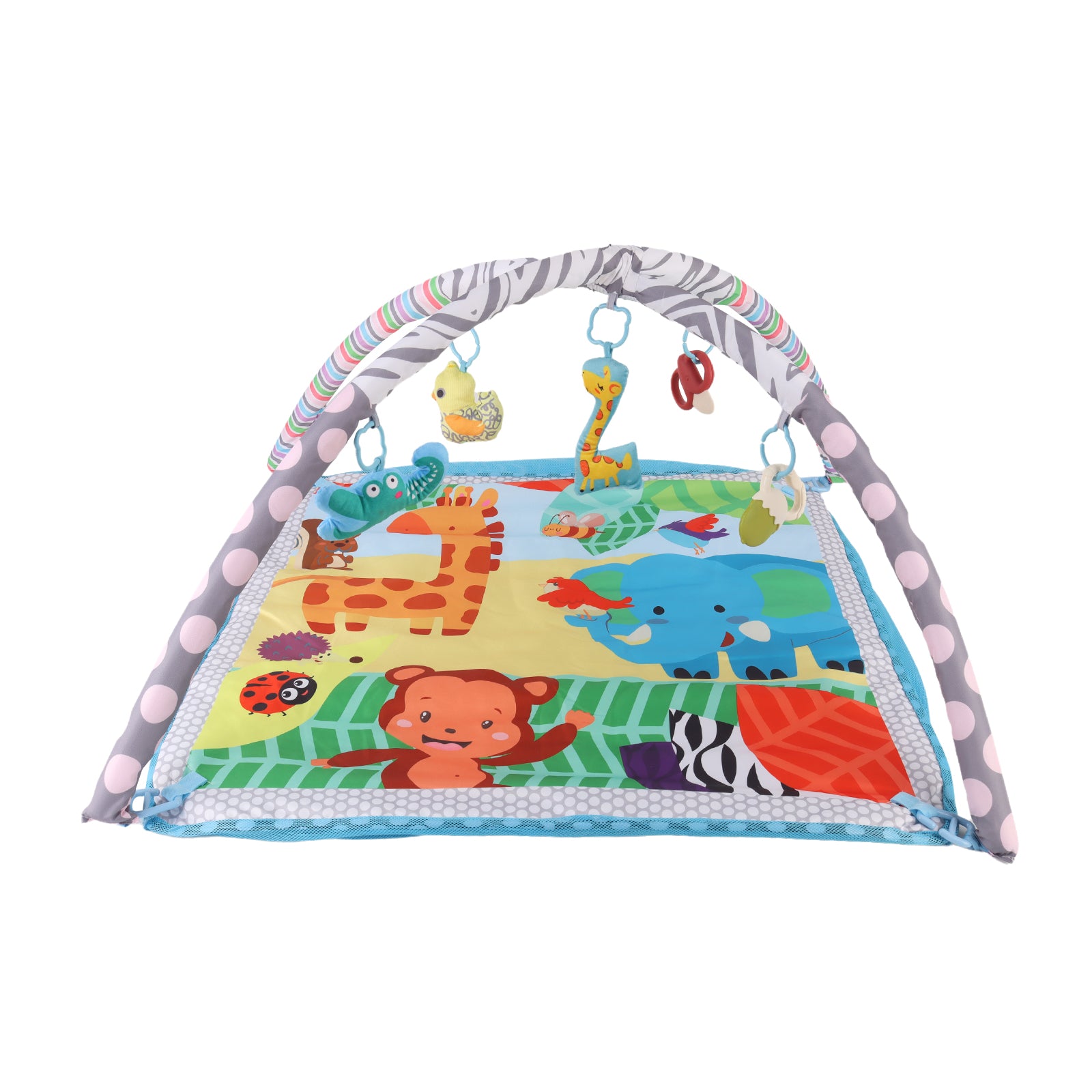 Kids 2 in 1 Foldable Baby Soft Play Floor Mat Activity Gym Fun Ball Pit Blue