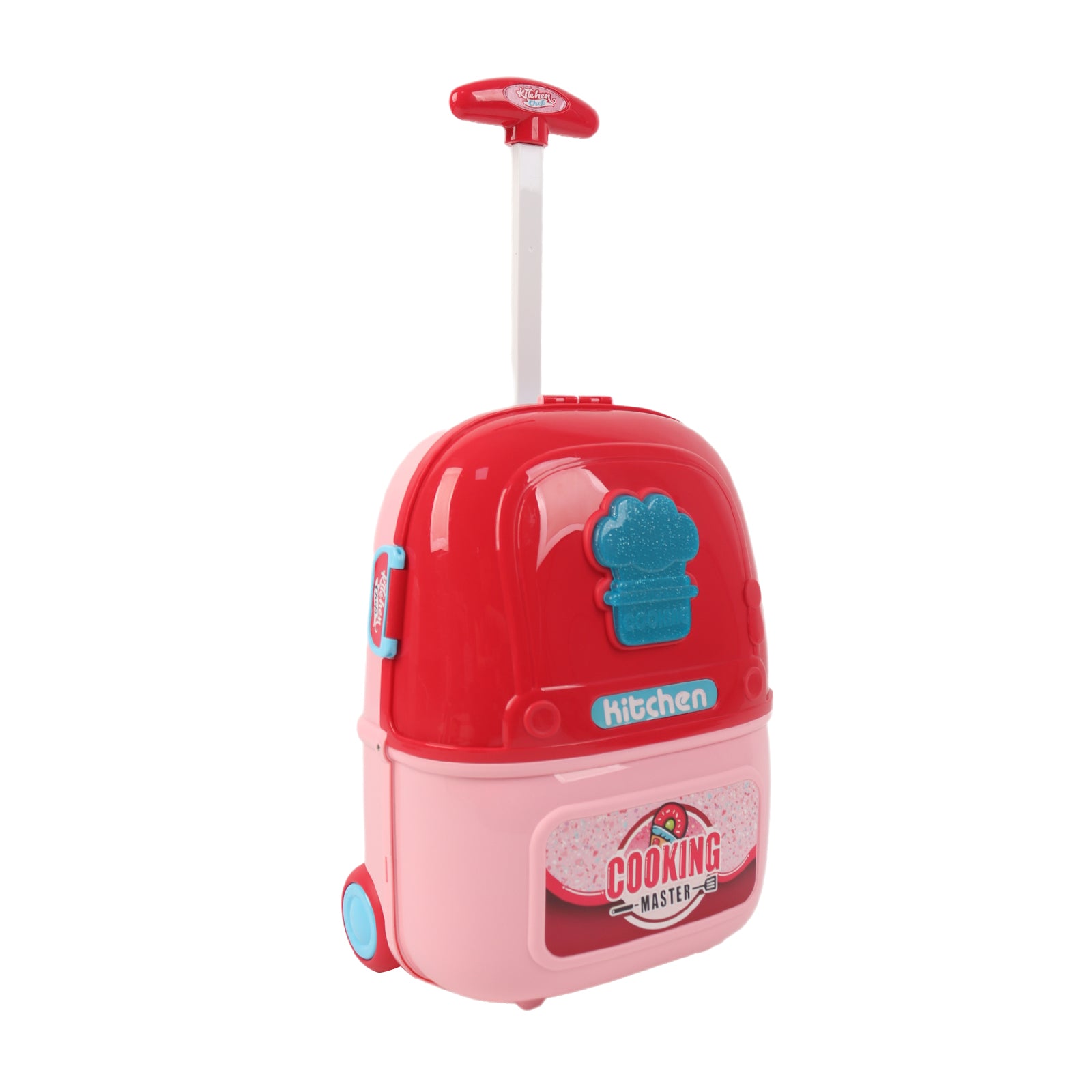 Kids Play Kitchen Set Portable Rolling Suitcase Cooking Pretend Play Toy