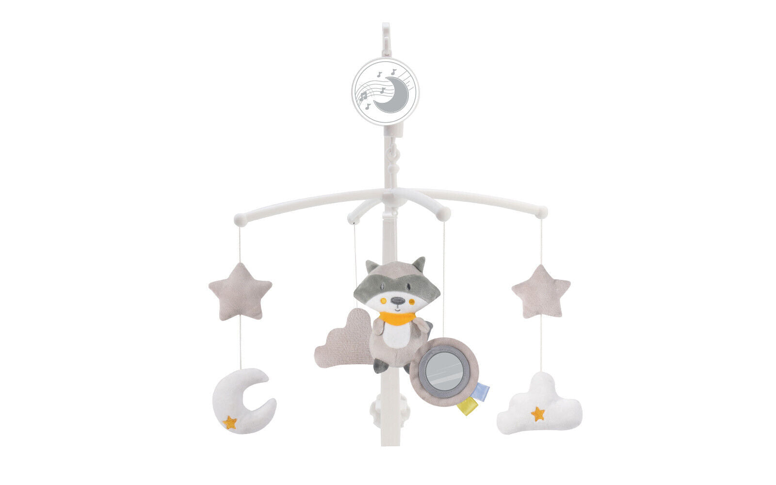 Baby Musical Mobile Crib Cot Bed Bell Stars Moon Nursery Rotating Toy Racoon