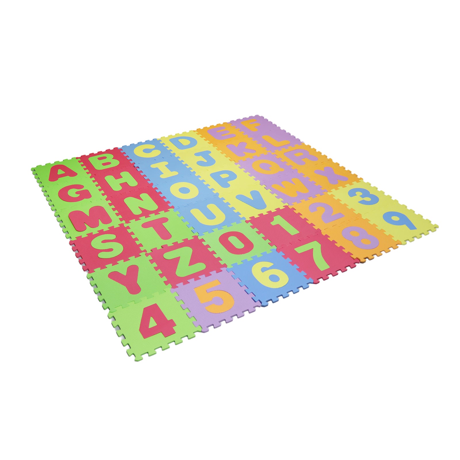 Kids Play Mat 36 Pieces Soft Foam Floor Education Puzzle Tiles Numbers Alphabet