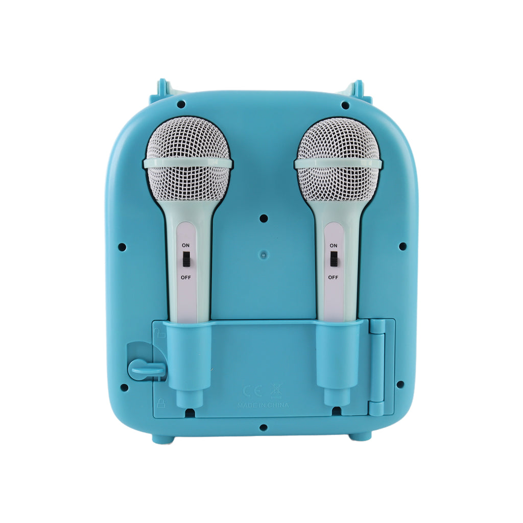 Kids Karaoke Machine Set With 2 Microphones Speaker Bluetooth Music Toy