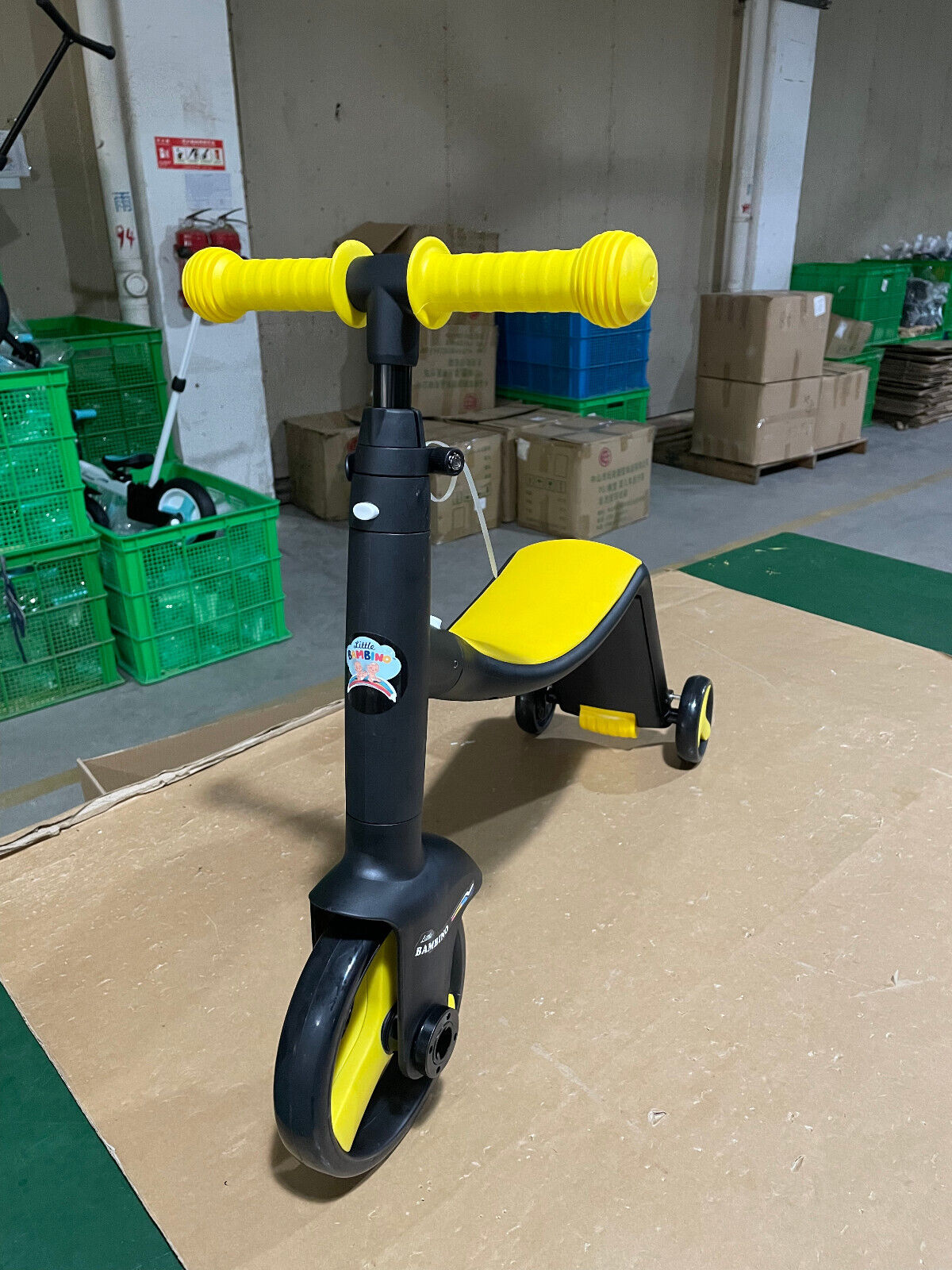 Bike Scooter 3 in 1, Scooter for Boys and Girls, Toddler Bike 3 Wheel Tri Scooter (Yellow)