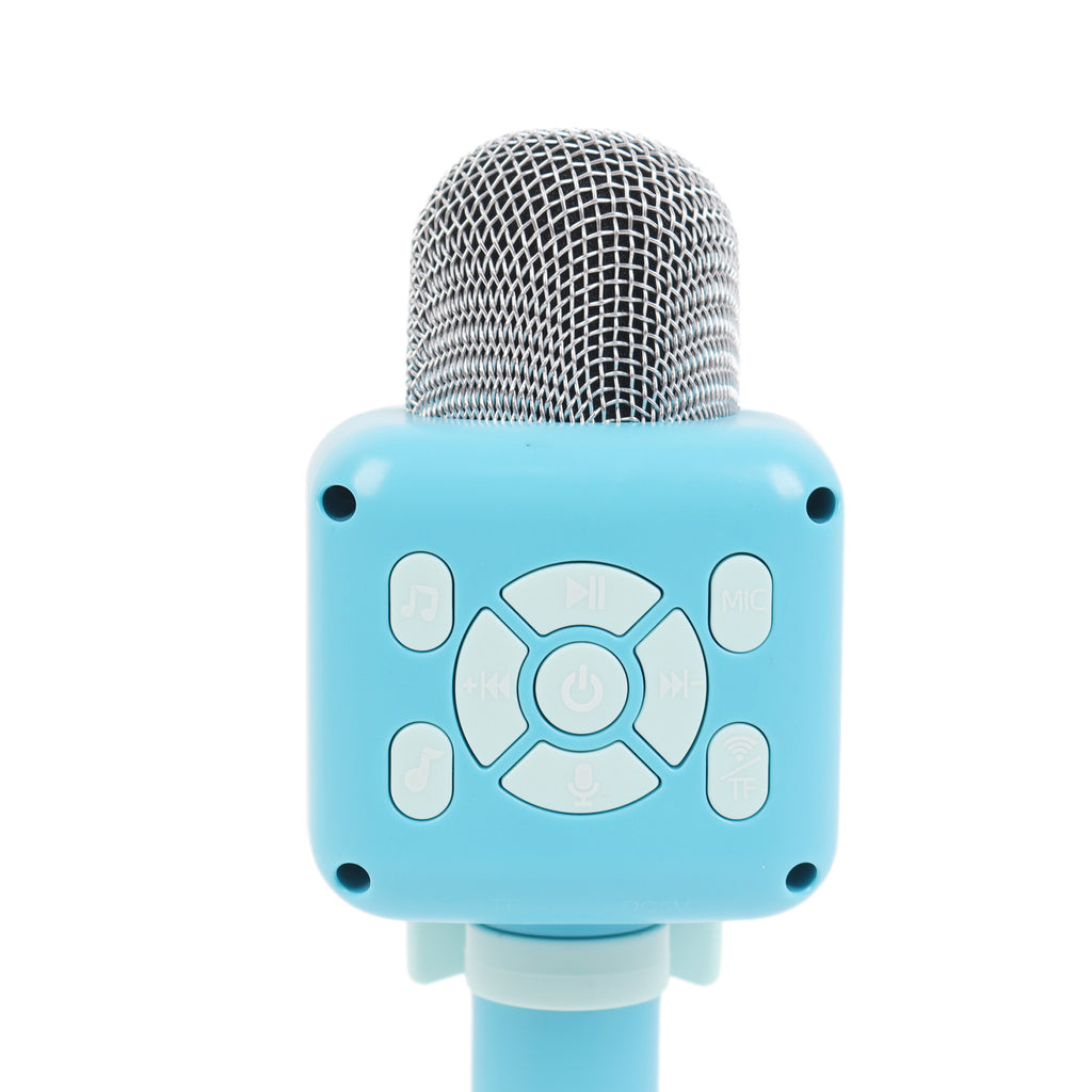 2x Kids Wireless Karaoke Microphones – Bluetooth Music Speaker Toy Set (Blue)