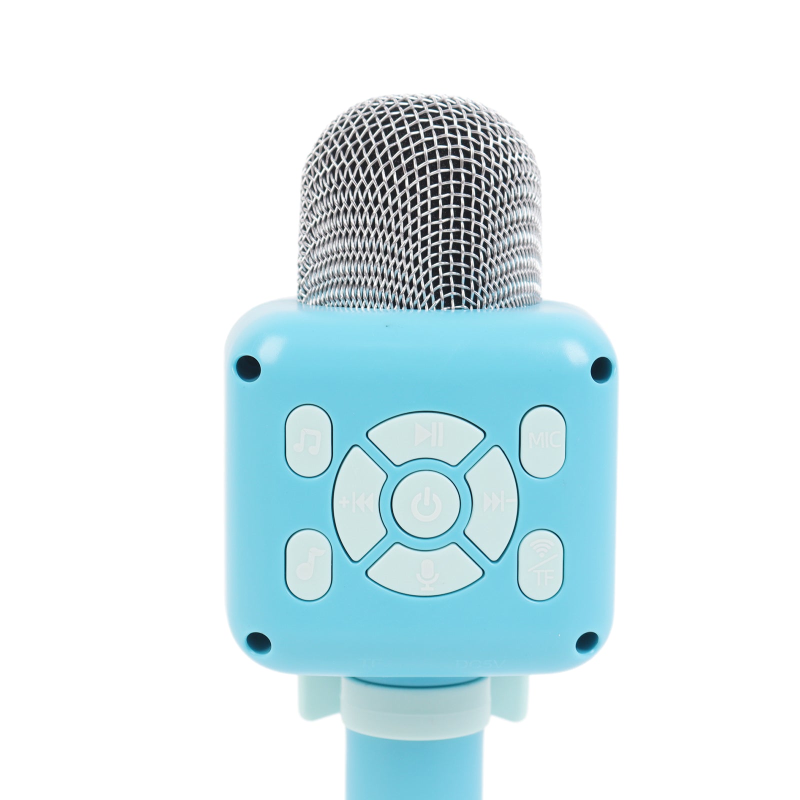 2x Kids Wireless Karaoke Microphones – Bluetooth Music Speaker Toy Set (Blue)