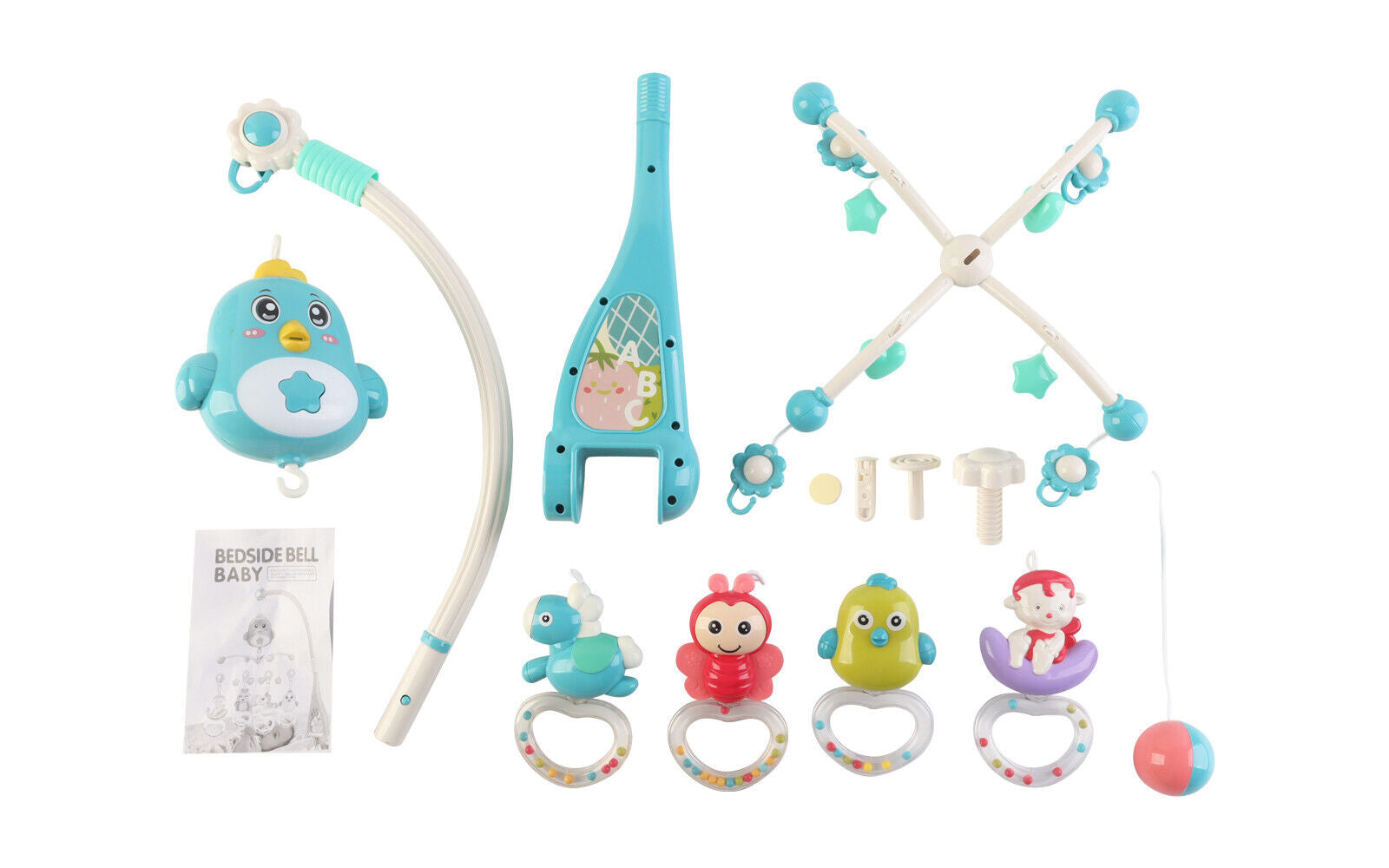 Baby Musical Mobile Crib Cot Bed Bell Stars Moon Nursery Rotating Toy Bird