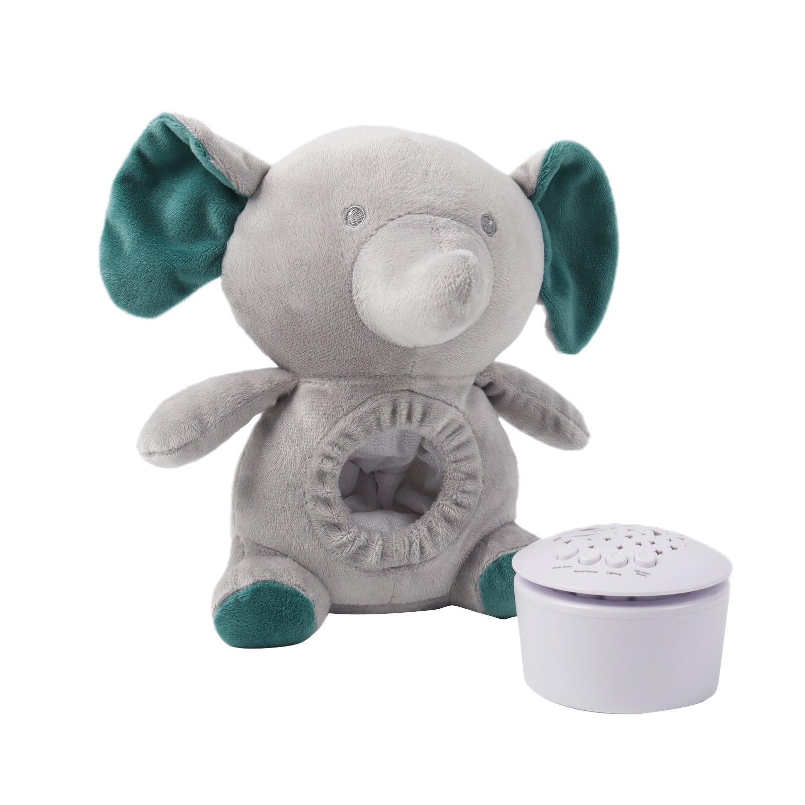 Baby Sleep Aid Plush, Night Light Projector with Starry Display and Soothing Sounds