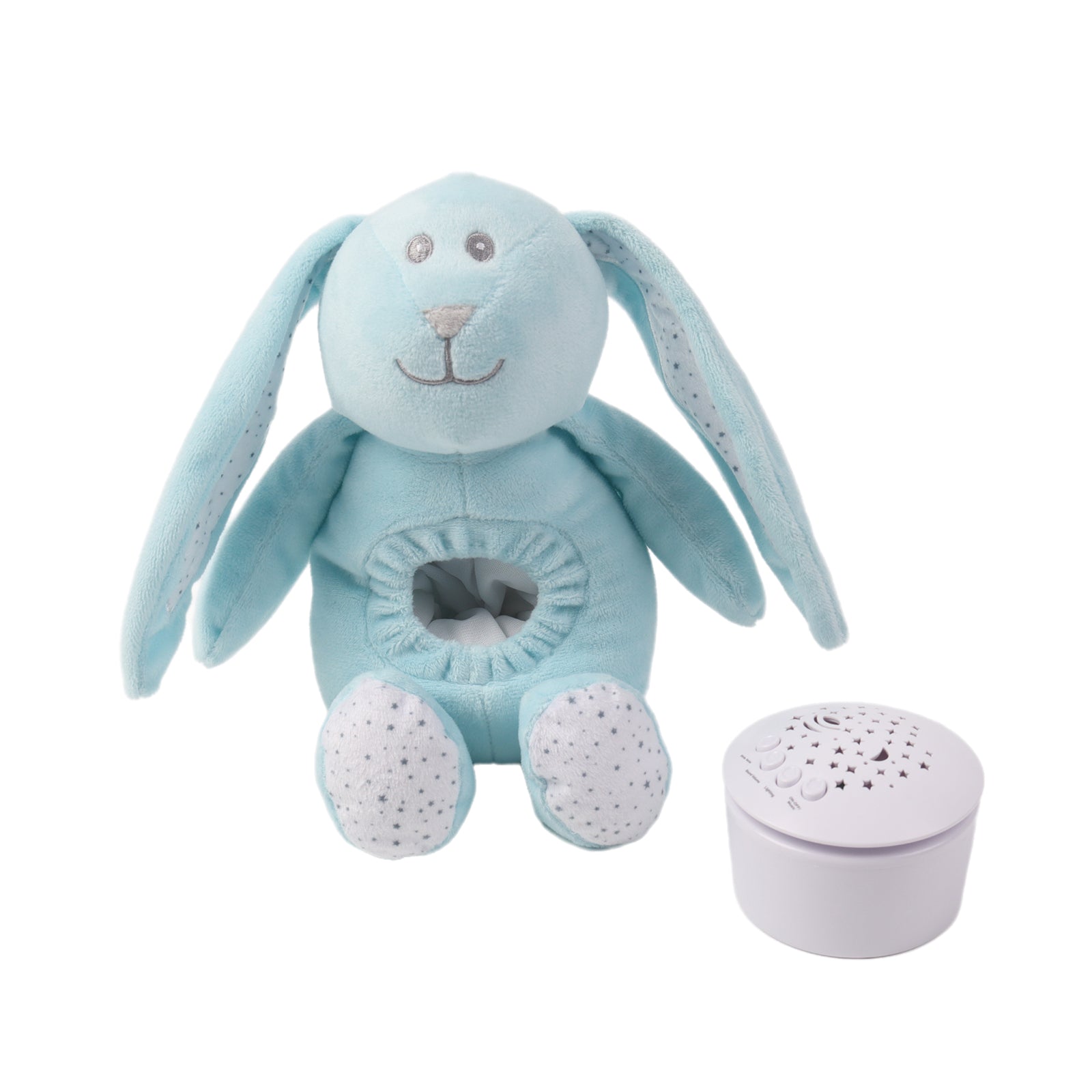 Baby Sleep Aid Plush, Night Light Projector with Starry Display and Soothing Sounds