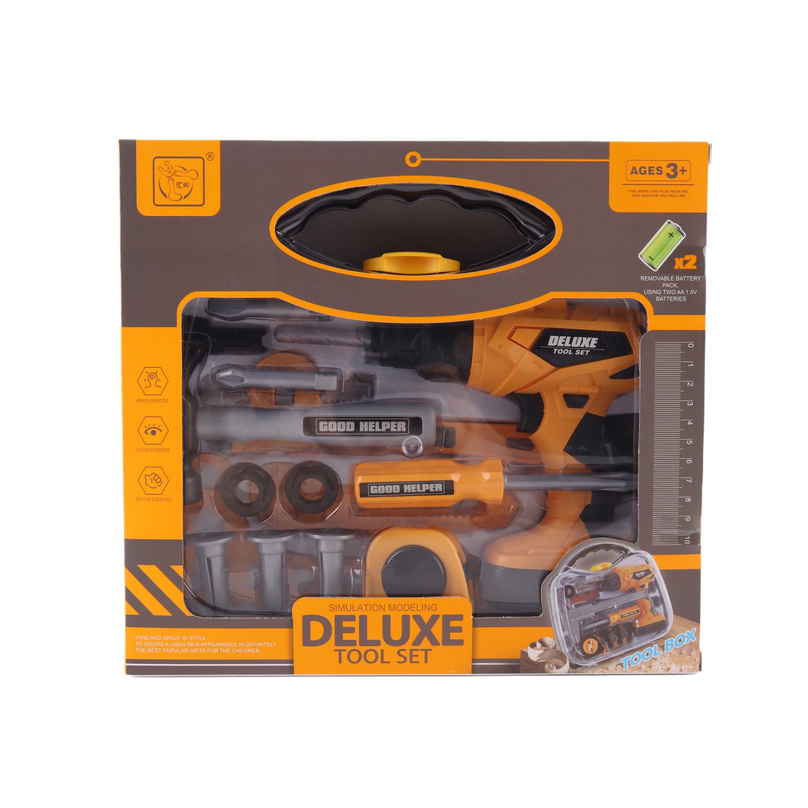 Kids Power Tool Sets DIY Building Drill Hammer Work Shop Pretend Play Toy 49 Pcs