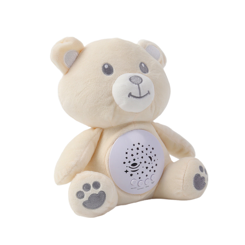 Baby Sleep Teddy Plush Night Light Projector Soothing Sound Sleep White Noise