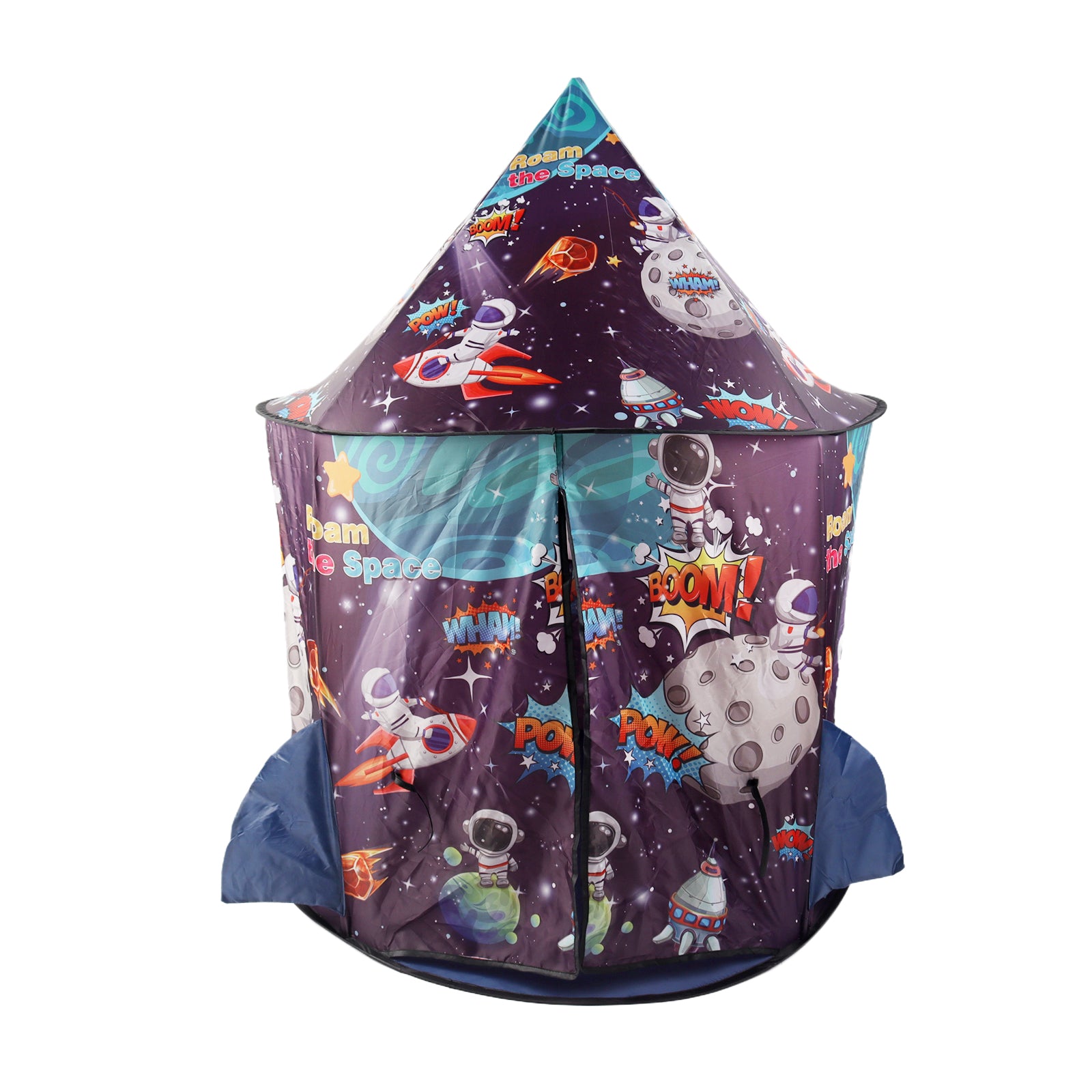 Rocket Ship Kids Pop Up Play Tent Yurt Indoor/Outdoor Space Astronaut Spaceship