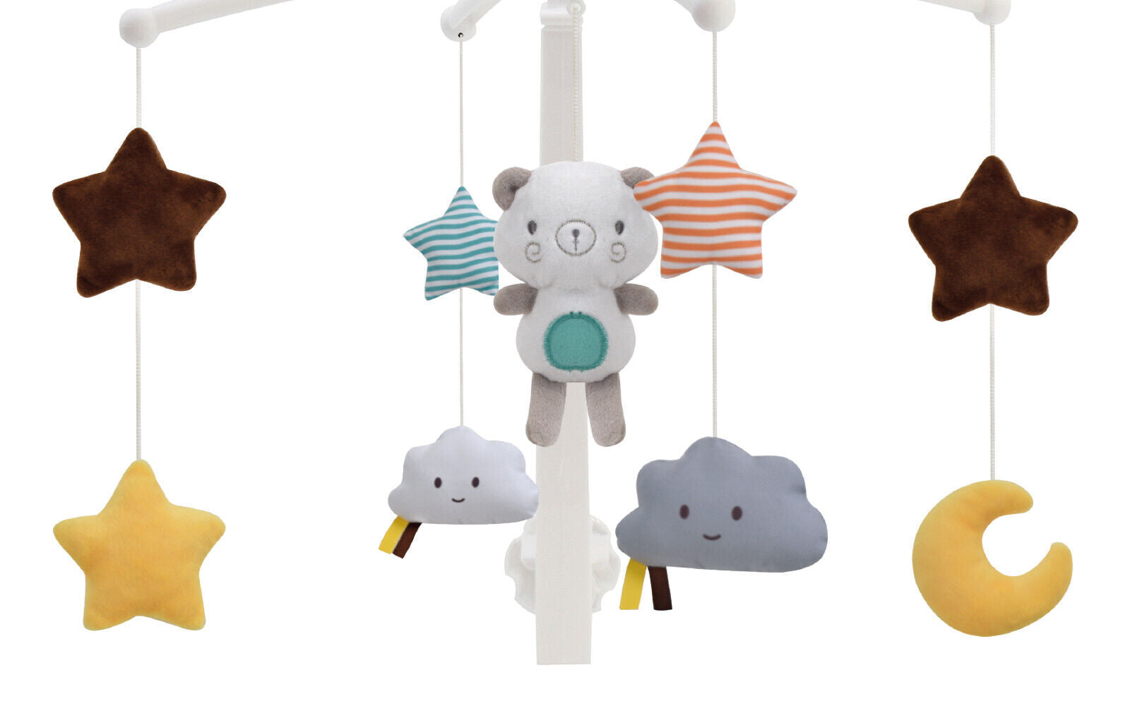 Baby Musical Mobile Crib Cot Bed Bell Stars Moon Nursery Rotating Toy Teddy