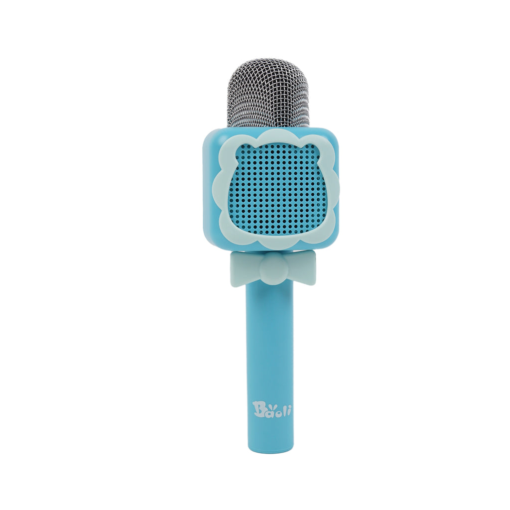 2x Kids Wireless Karaoke Microphones – Bluetooth Music Speaker Toy Set (Blue)