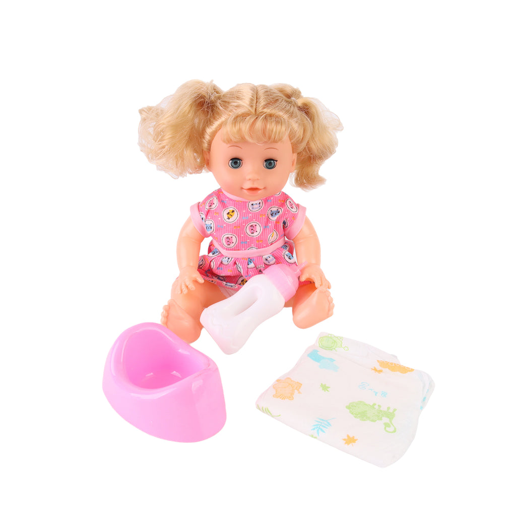 Baby Doll Stroller Set Toy Push Doll Nurturing Pretend Playset Girls Pink 14"