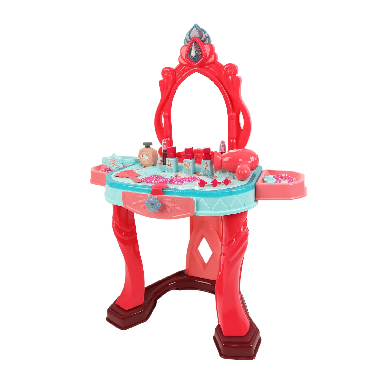 Girls Makeup Dressing Table Vanity Set Mirror Fashion Princess Pretend Play Pink