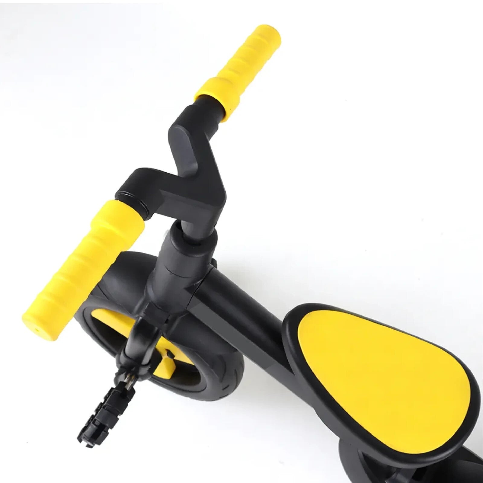 Balance Bike 4-in-1 Parent Push Handle Trike, 4-1 Easy Assemble Foldable (Yellow)
