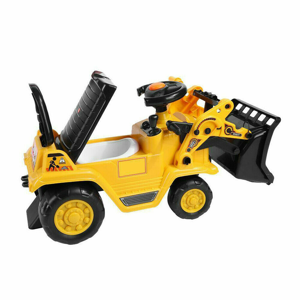 First Ride On Children's Sit' N Ride Push Along Construction Bulldozer Digger
