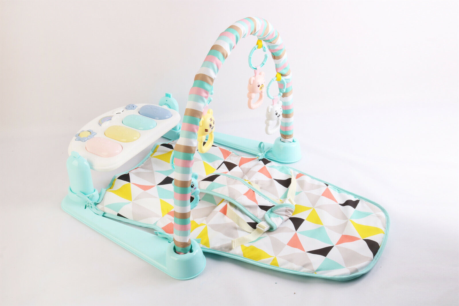 3 in 1 Baby Toddler Rocker Bouncer Chair Soothing Music Pink Playmat for Babies