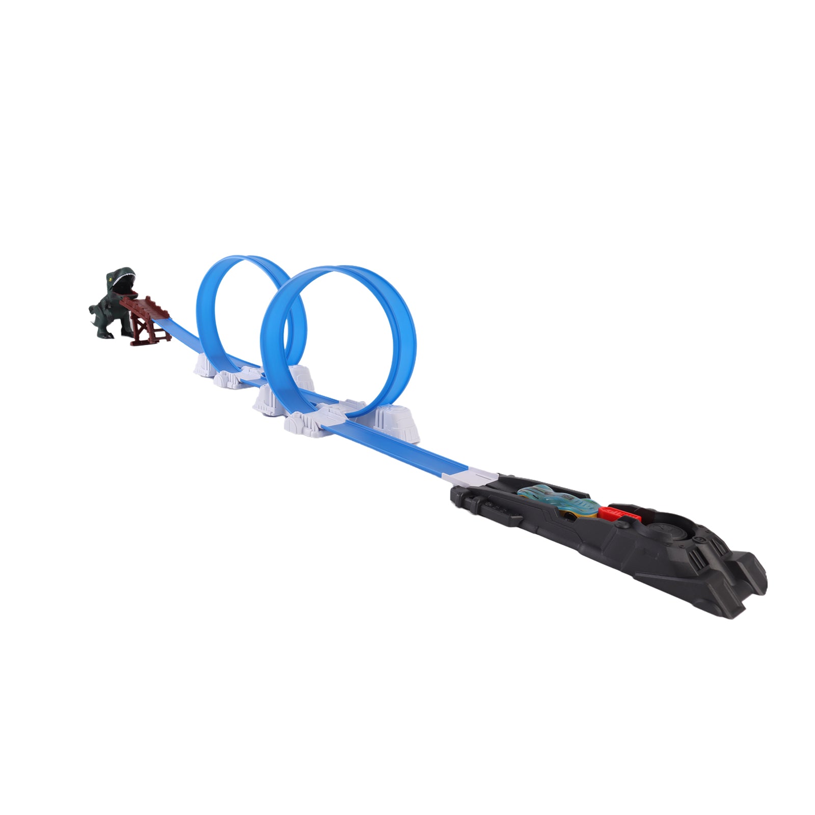 Double Loop Plastic Track Toy Dinosaur Twist Track Set Including 1 Alloy Car