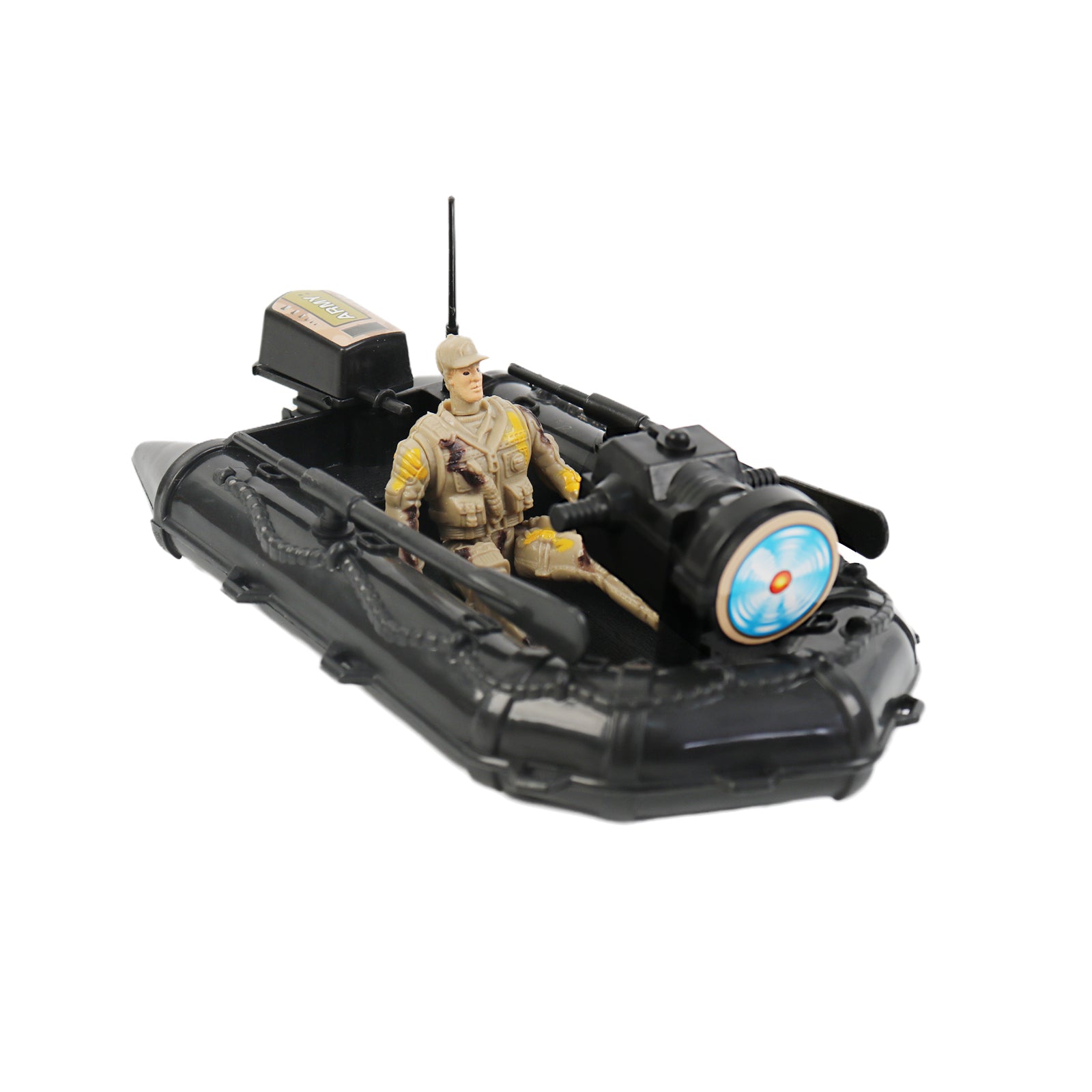 Military Base Set Soldiers Jet Tank Raft Action Figure Accessories Light & Sound