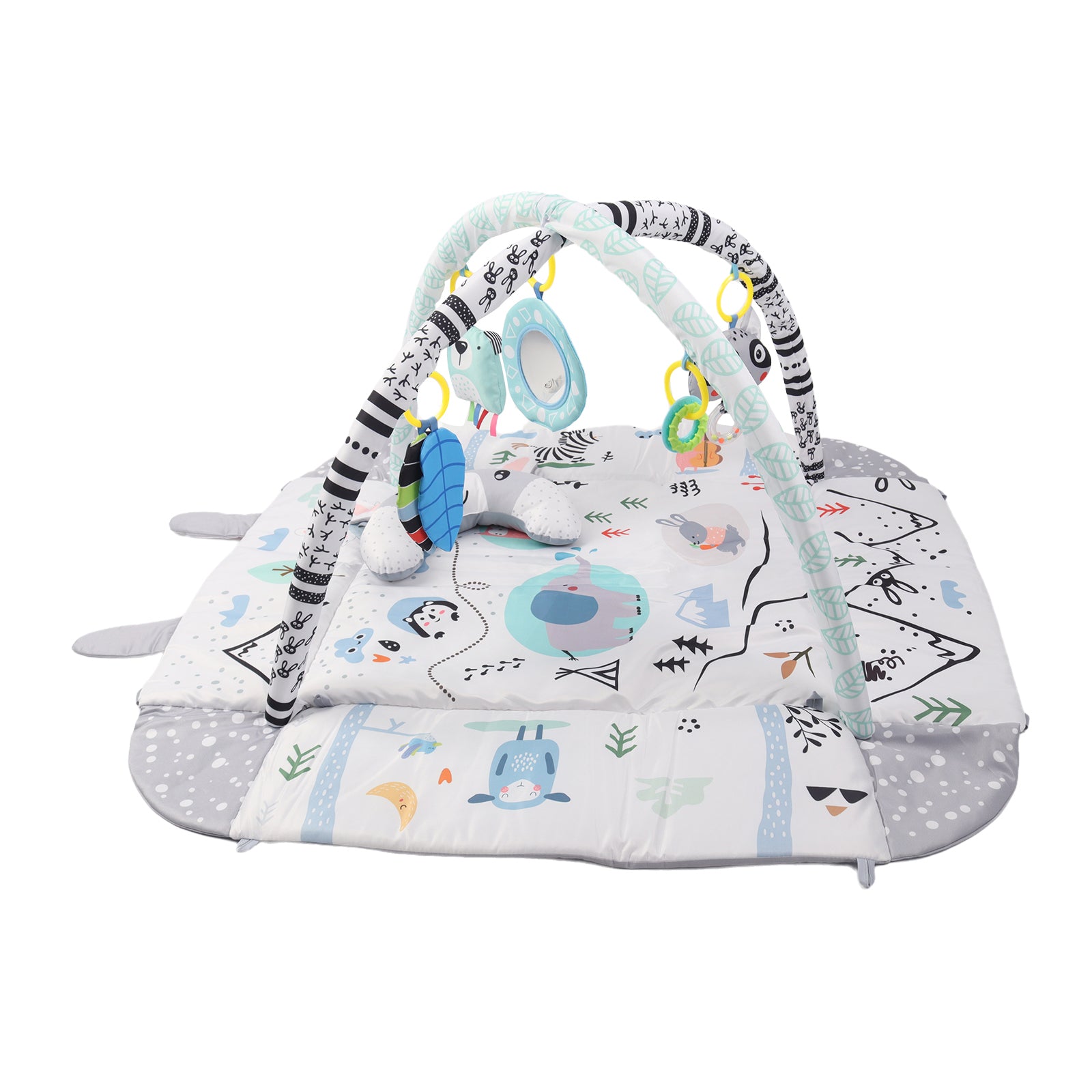 Kids 4 in 1 Bunny Foldable Baby Soft Play Floor Mat Activity Gym Fun Ball Pit