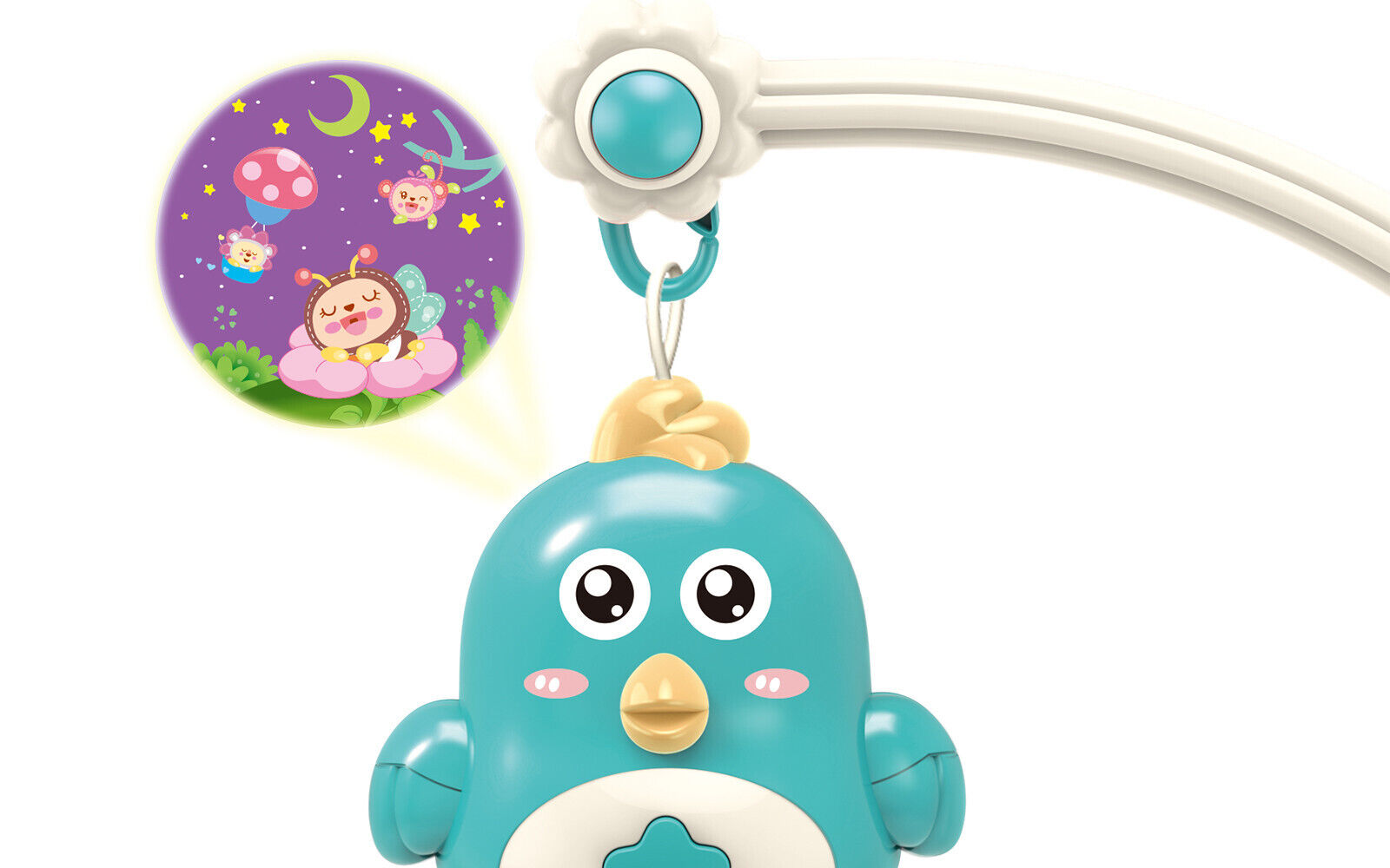 Baby Musical Mobile Crib Cot Bed Bell Stars Moon Nursery Rotating Toy Bird