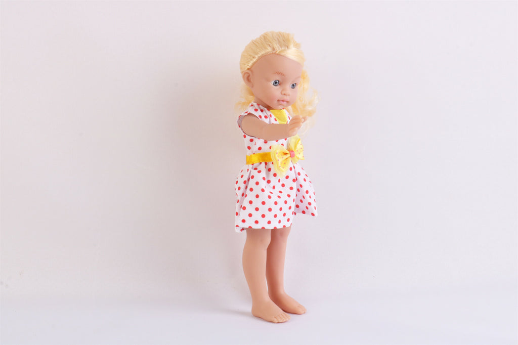 13" Doll Movable Legs and Arms Blond Hair Doll Baby Doll Pretend Play Doll