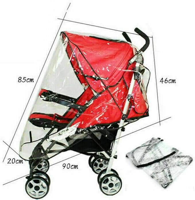 Little Bambino Universal Rain Cover for Pushchair Stroller Buggy Pram, Baby Travel Weather Shield Protection